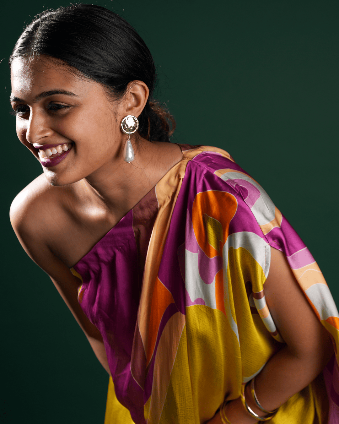 One shoulder Drape set