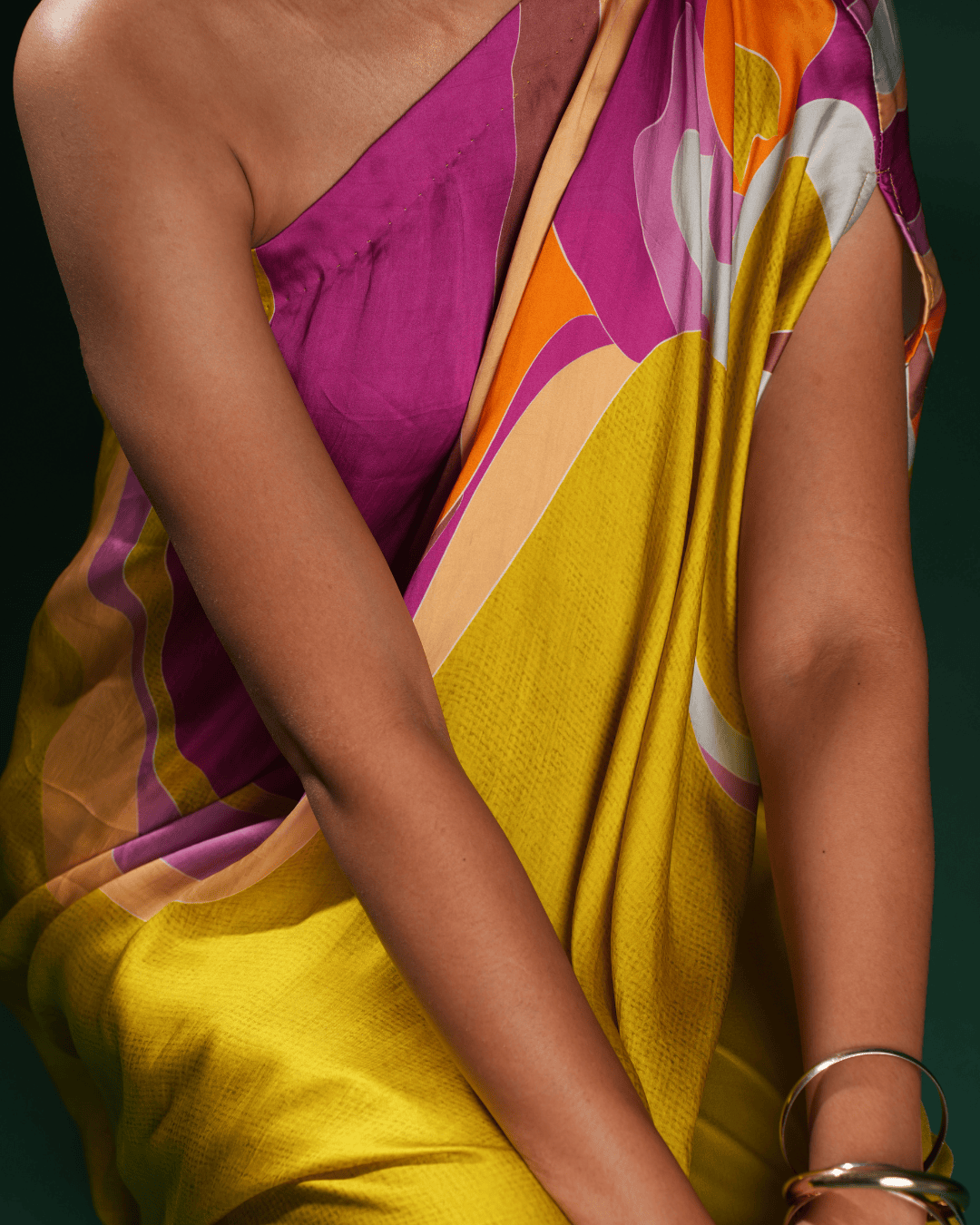 One shoulder Drape set