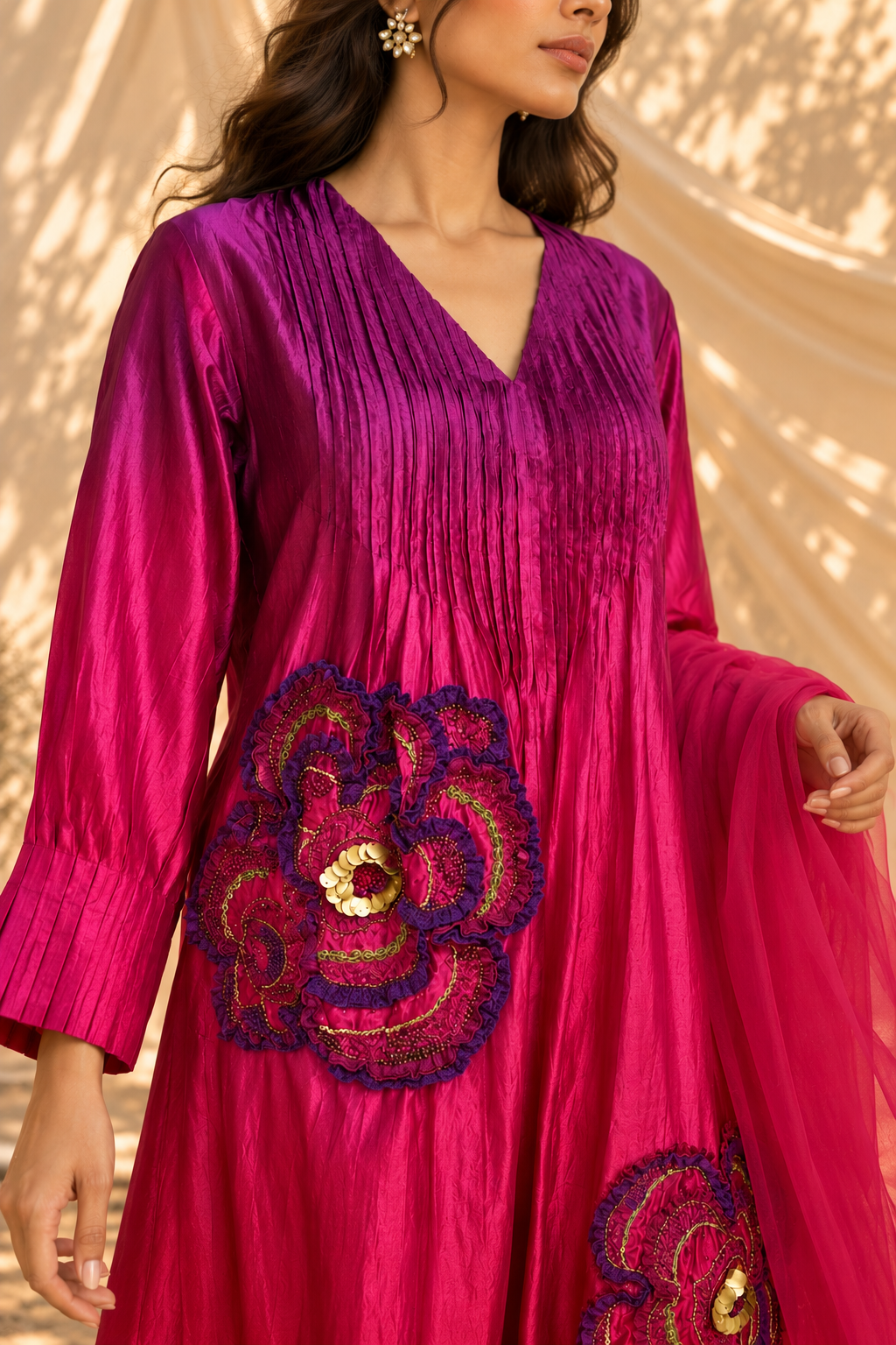 Nebula Pintucks Kurta Set