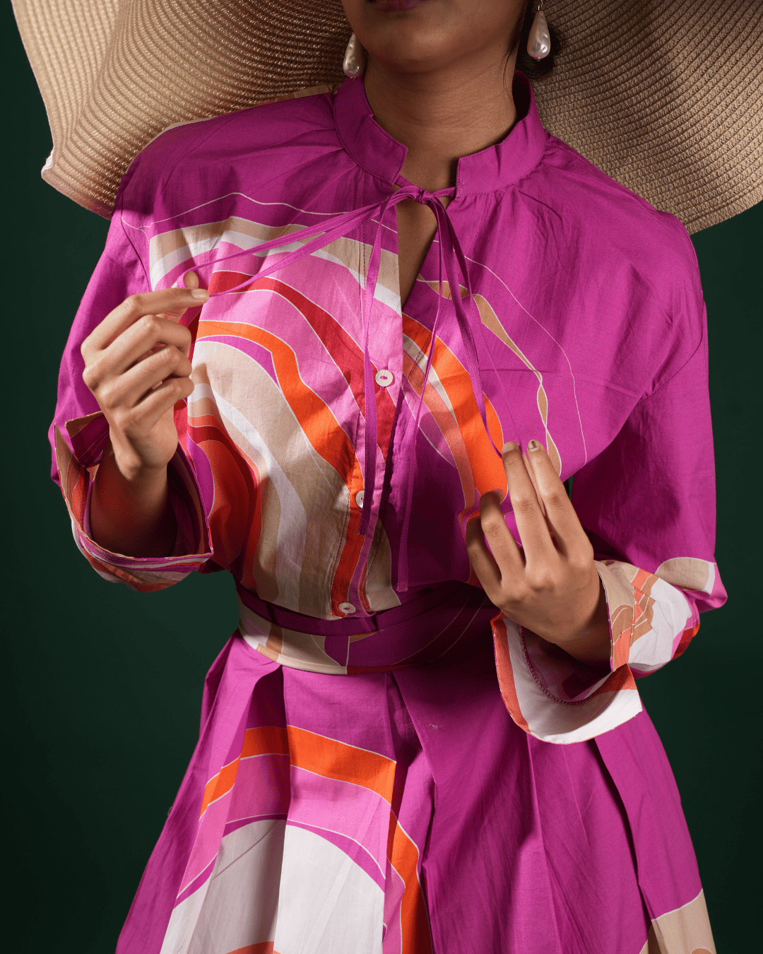 Skirt and Shirt set Chanting Pink