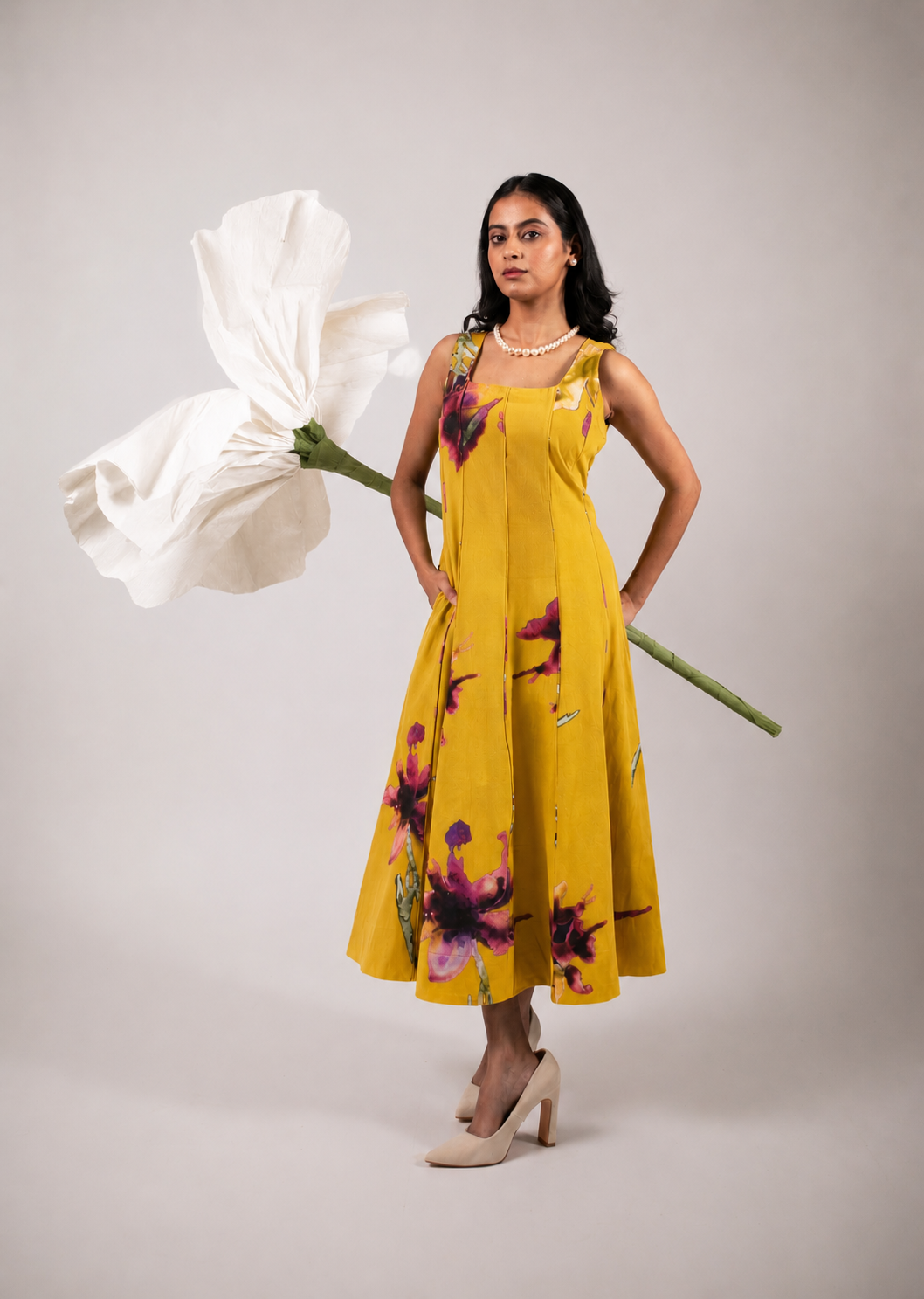 Sungold Panelled Dress