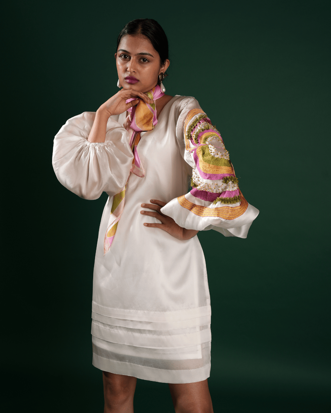 Mushroom sleeve party dress