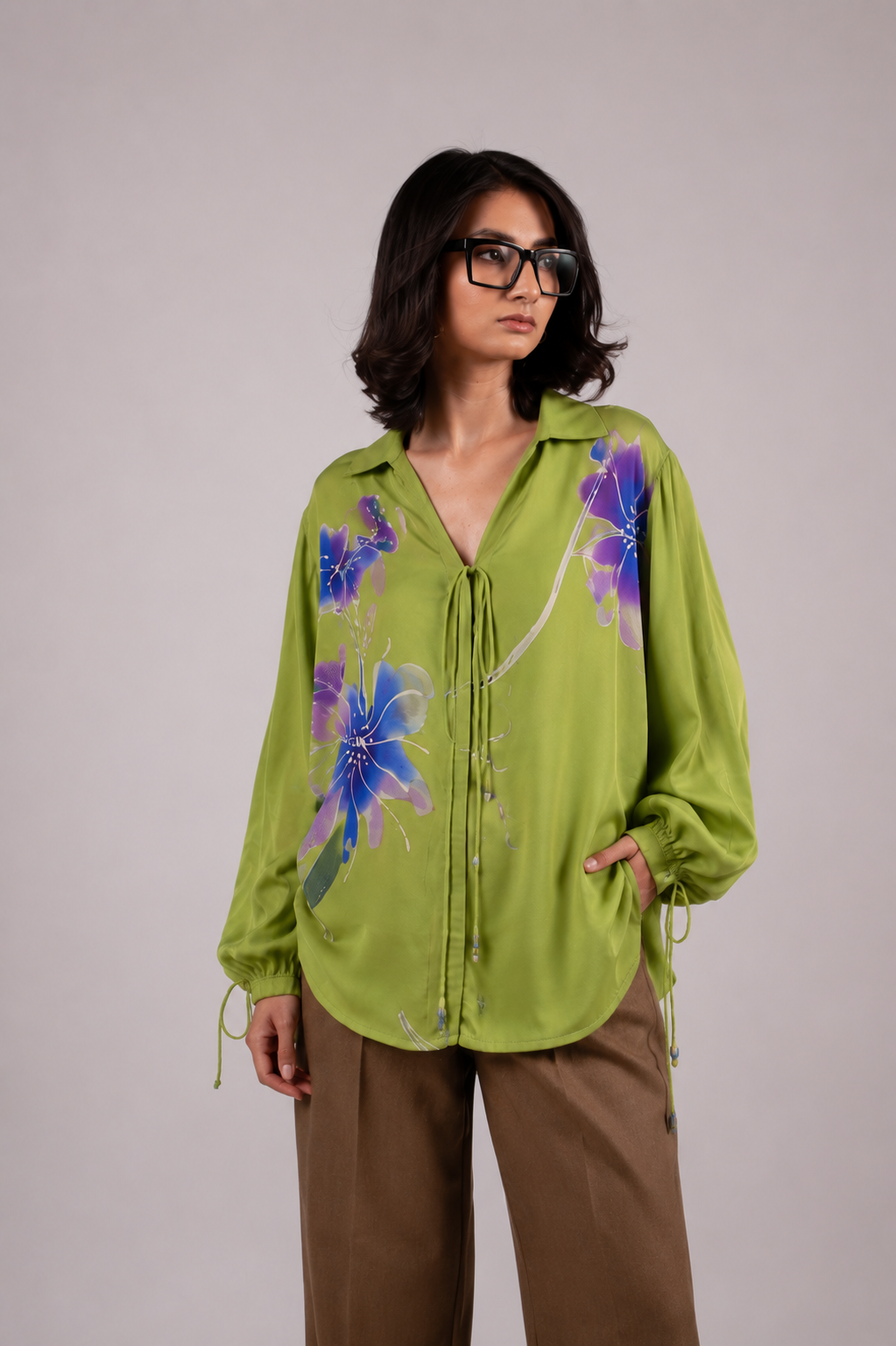 Citrine Vine Tie Up Shirt
