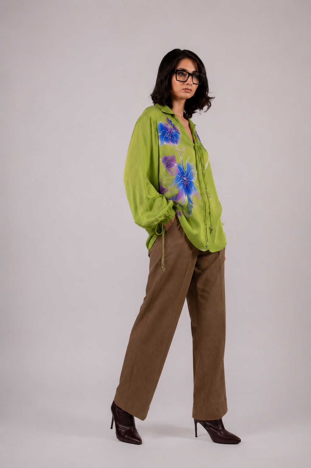 Citrine Vine Tie Up Shirt