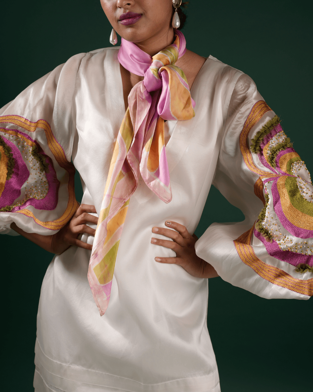 Mushroom sleeve party dress