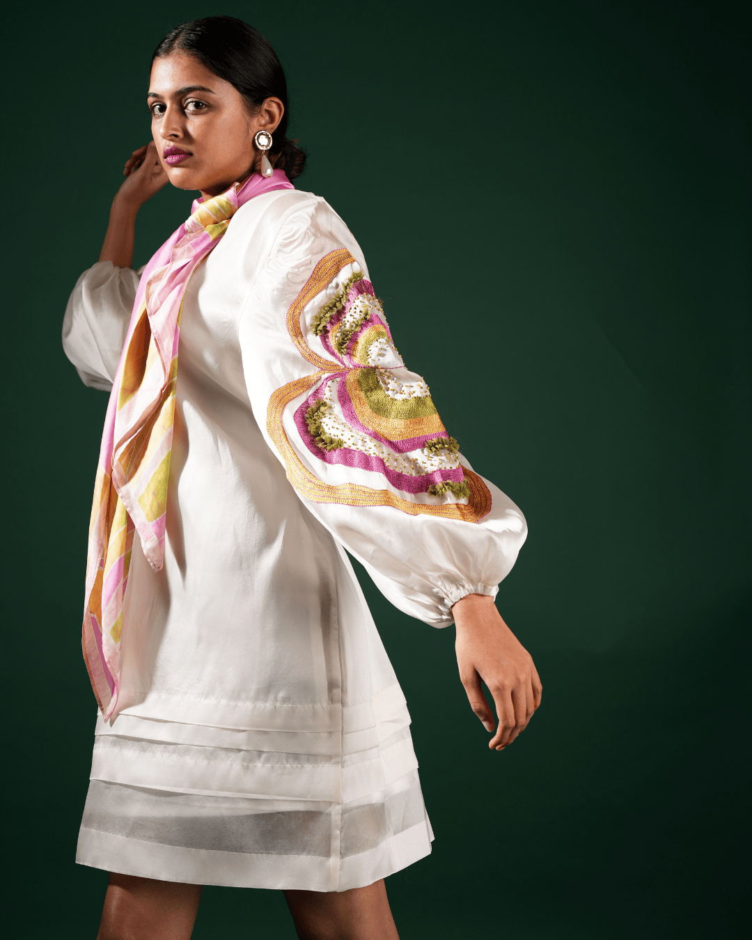 Mushroom sleeve party dress