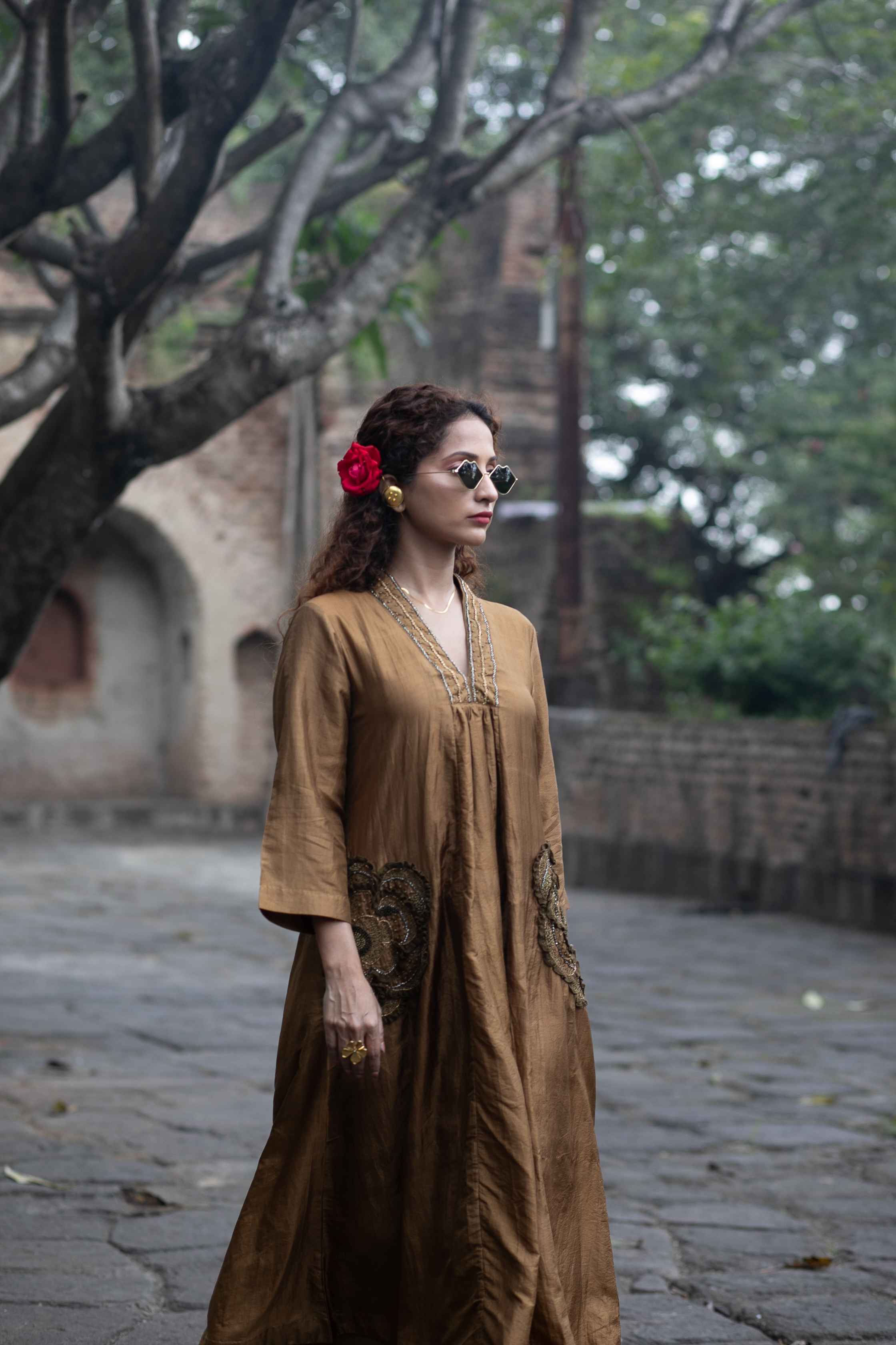 Golden Hour Mulberry Silk kurta Set