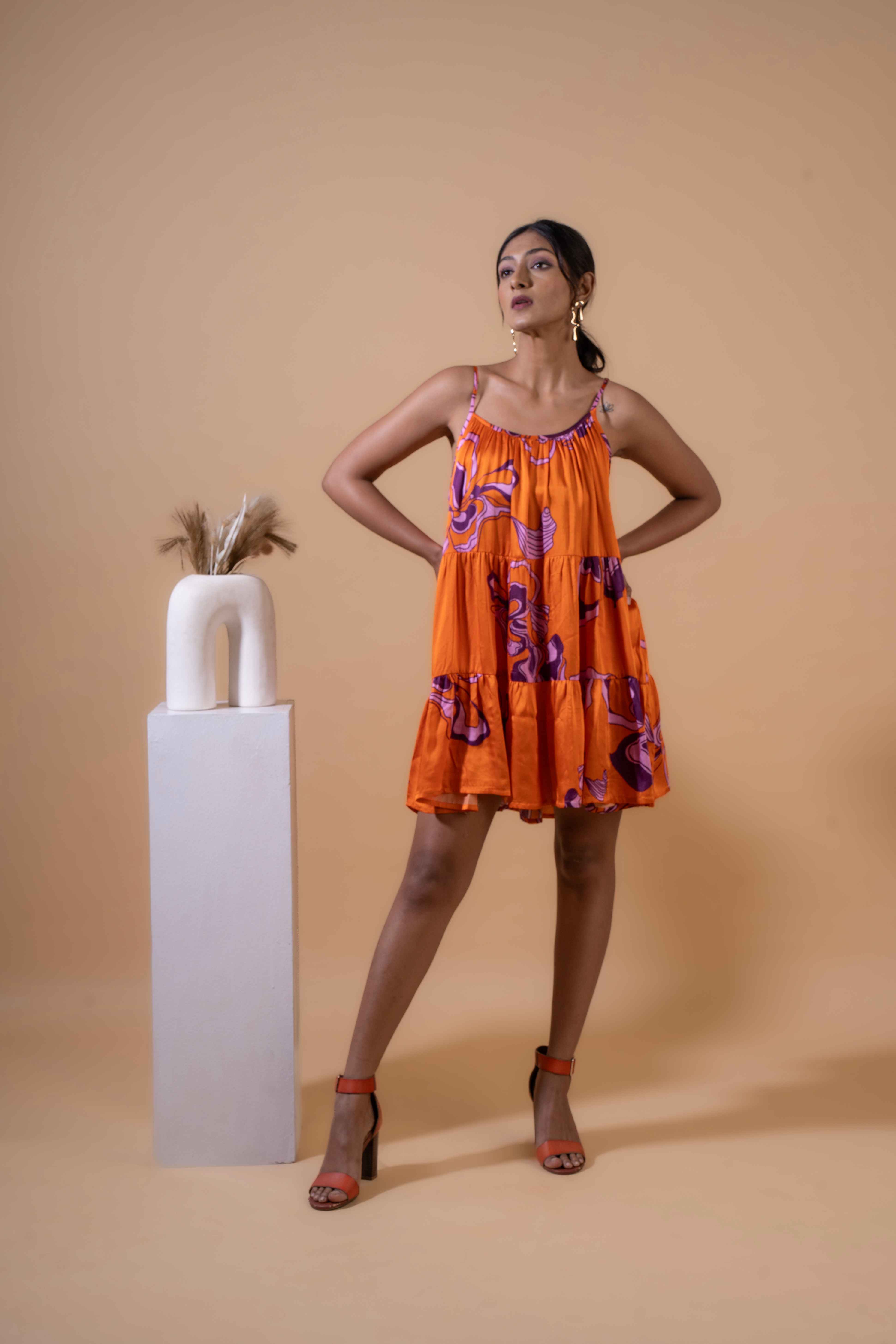 Tangerine Swirl Dress