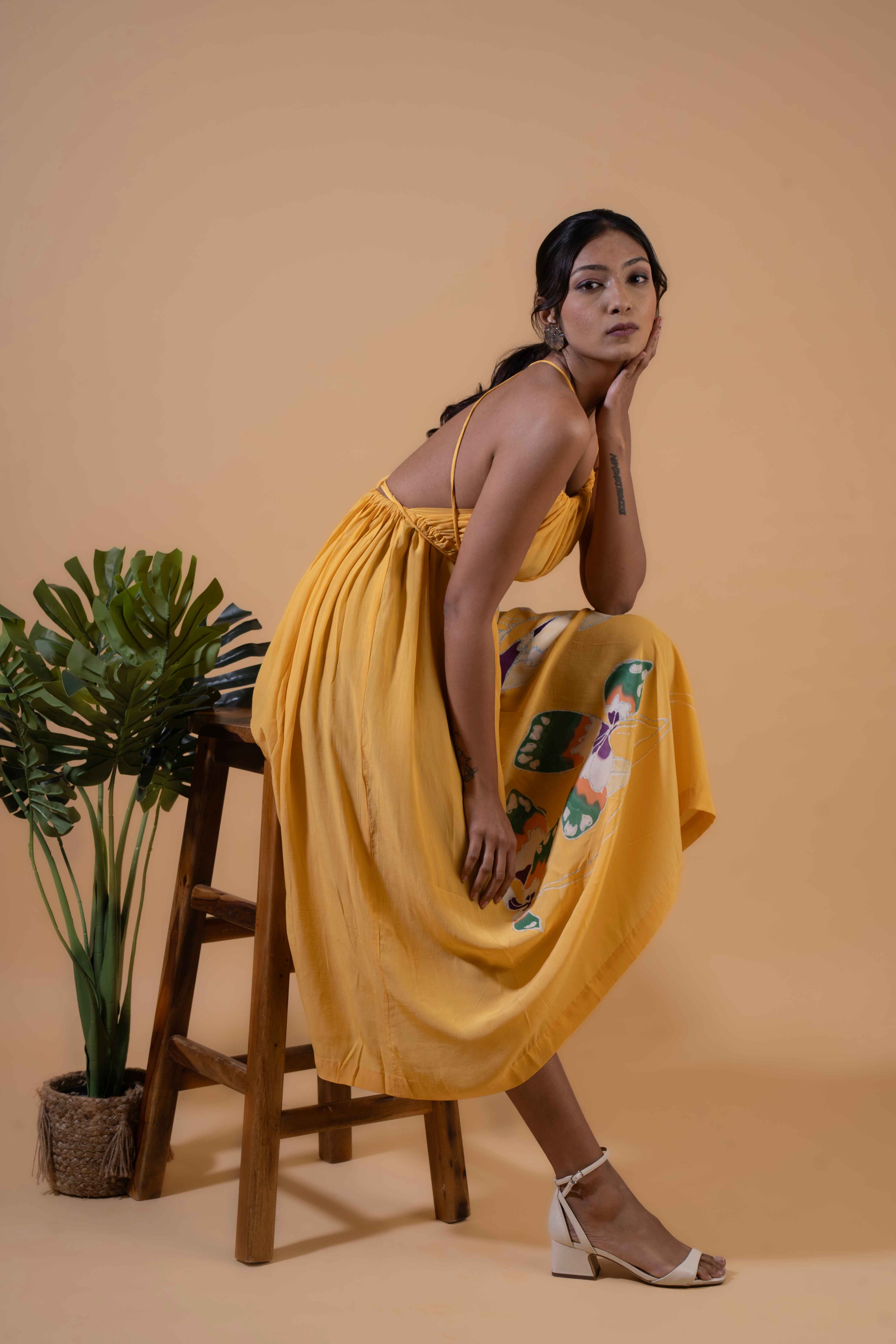 Golden Hour Halter Dress