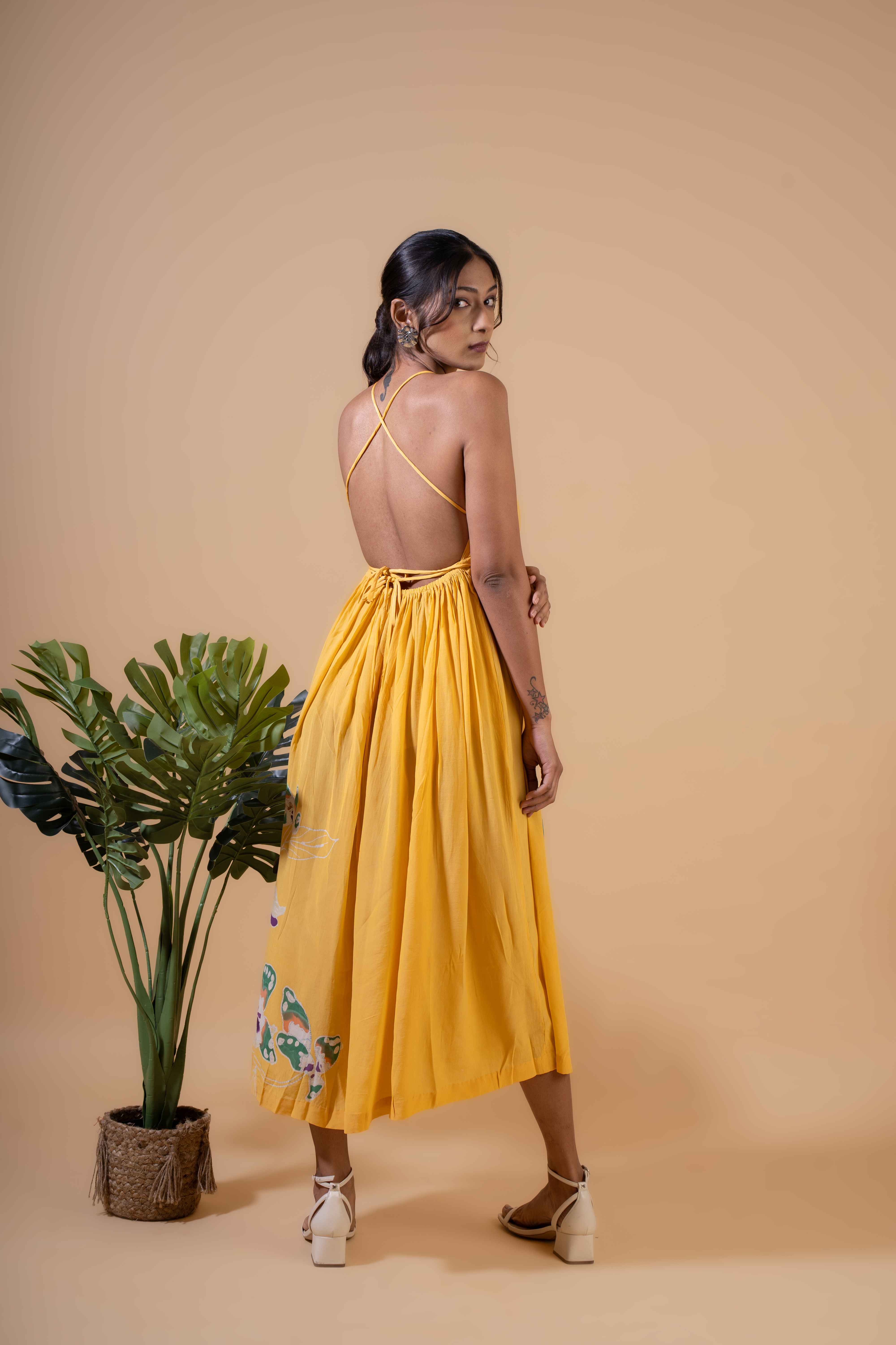 Golden Hour Halter Dress