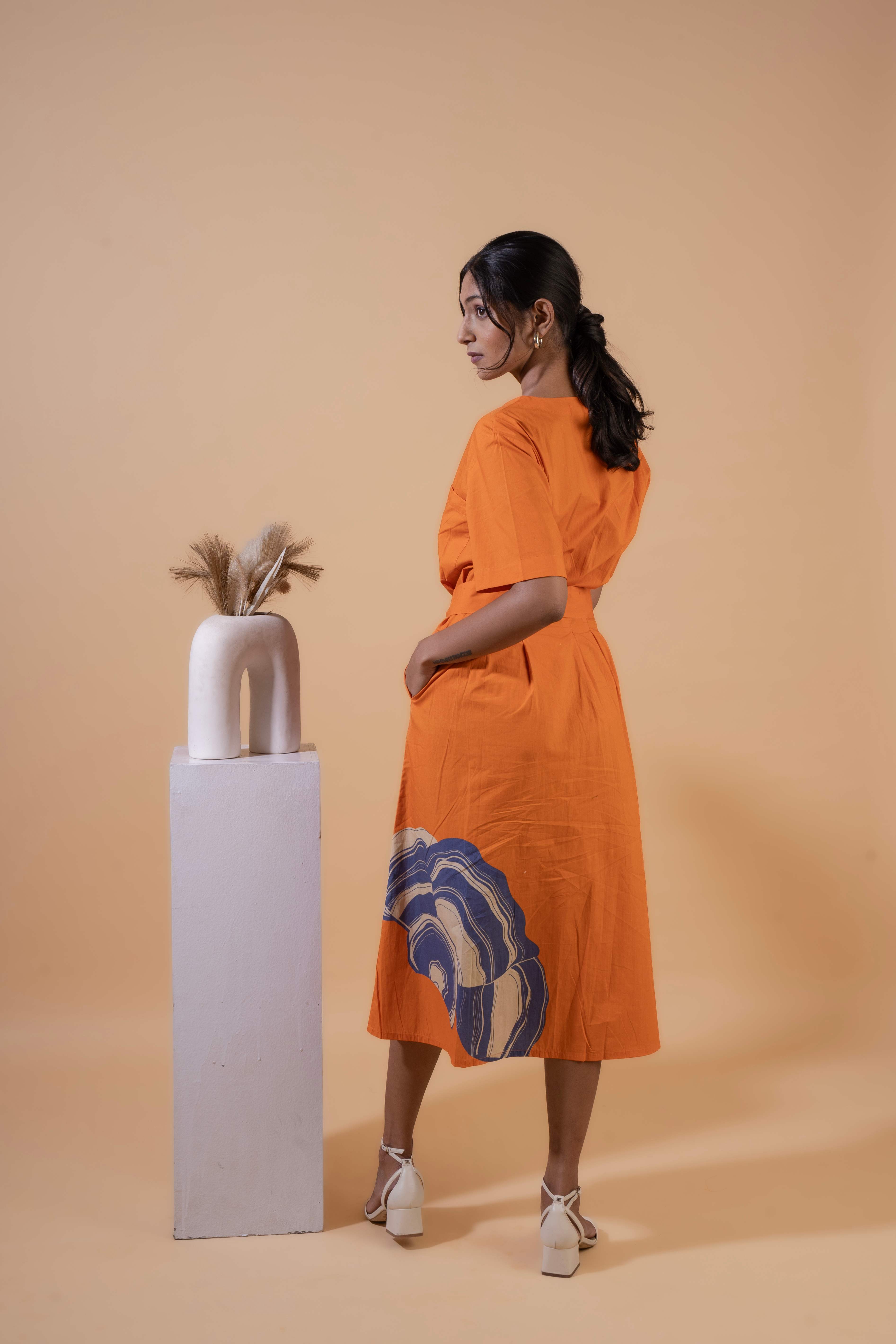 Tangerine Wave Dress