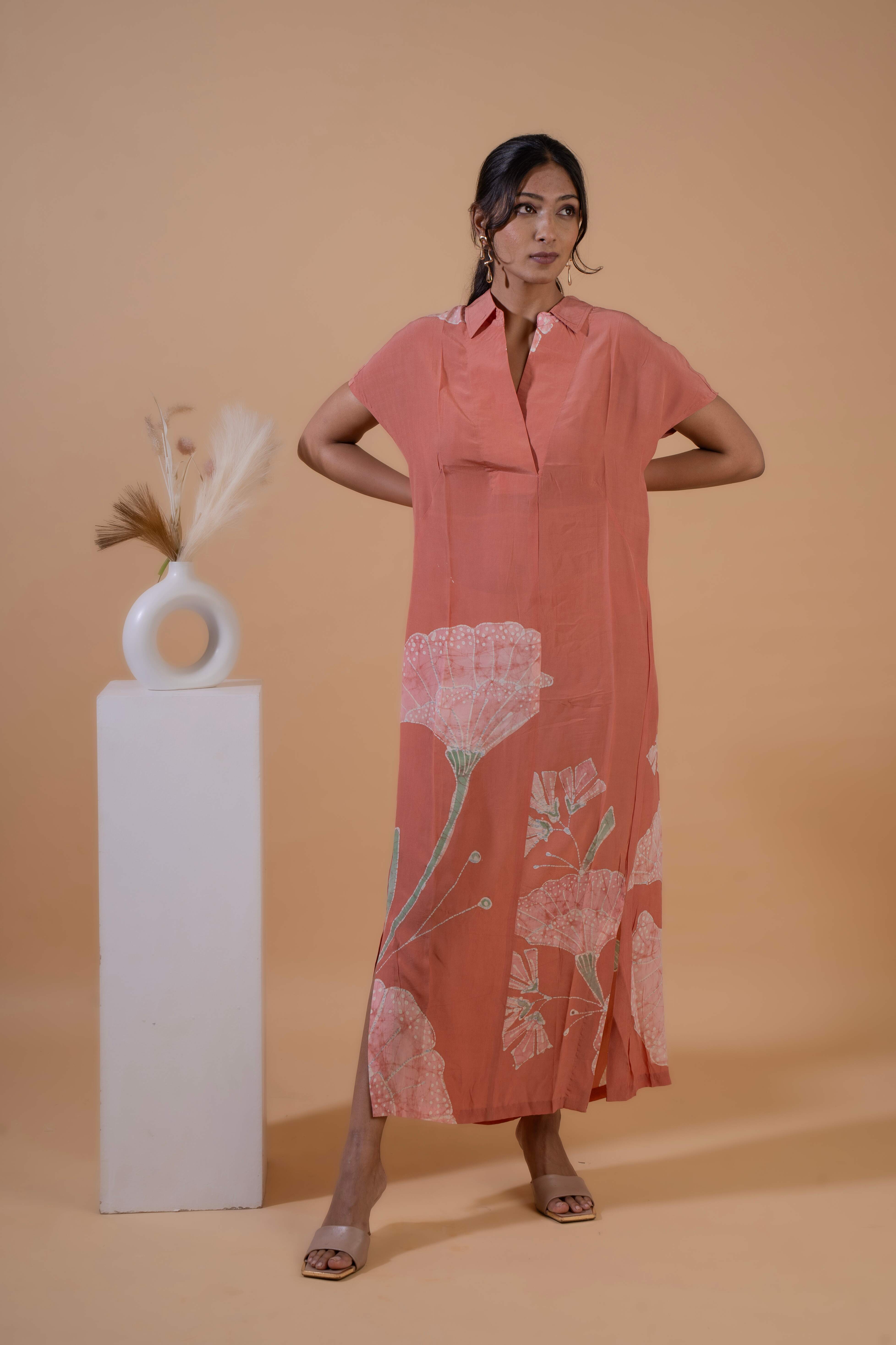 Coral Blossom Dress