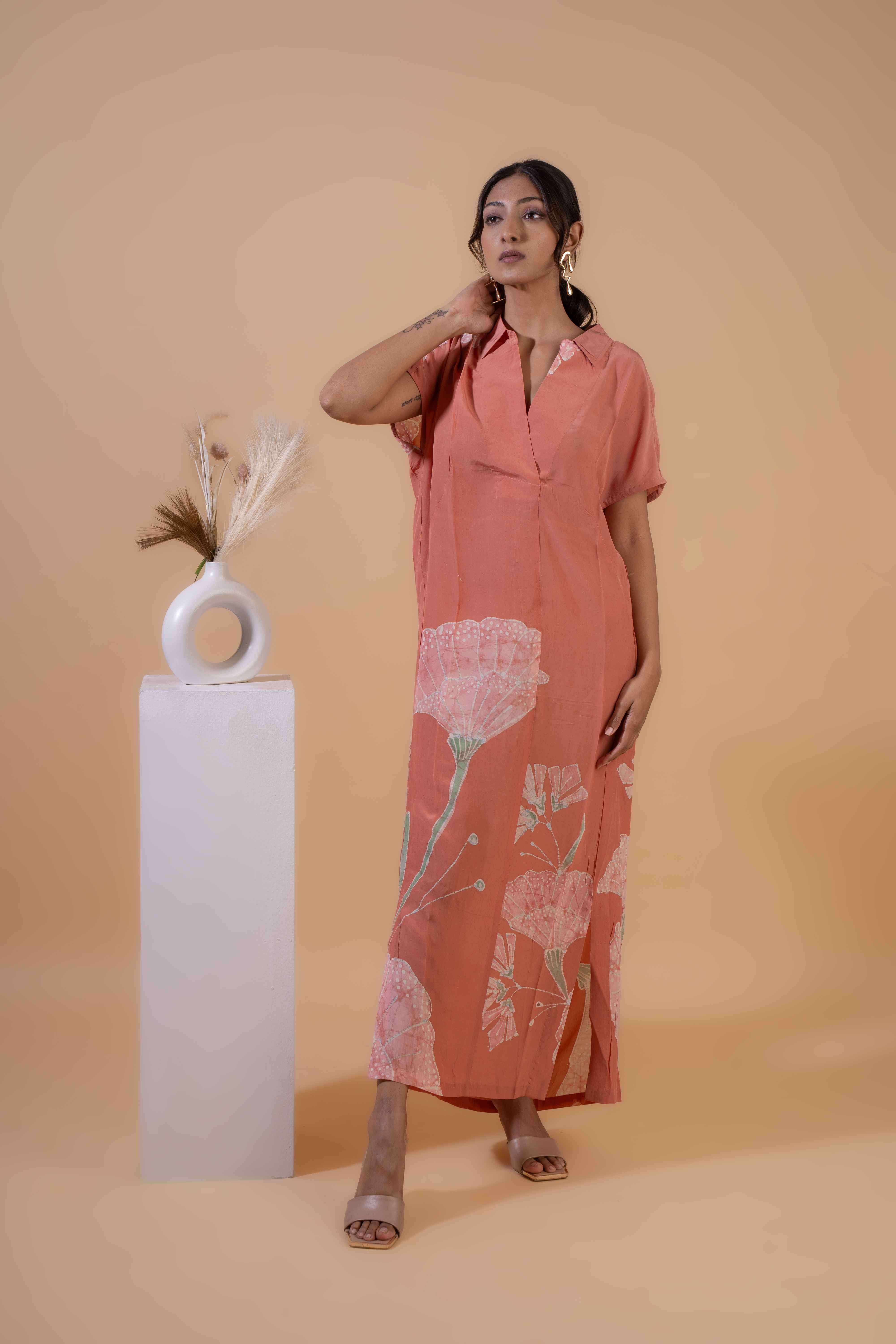 Coral Blossom Dress