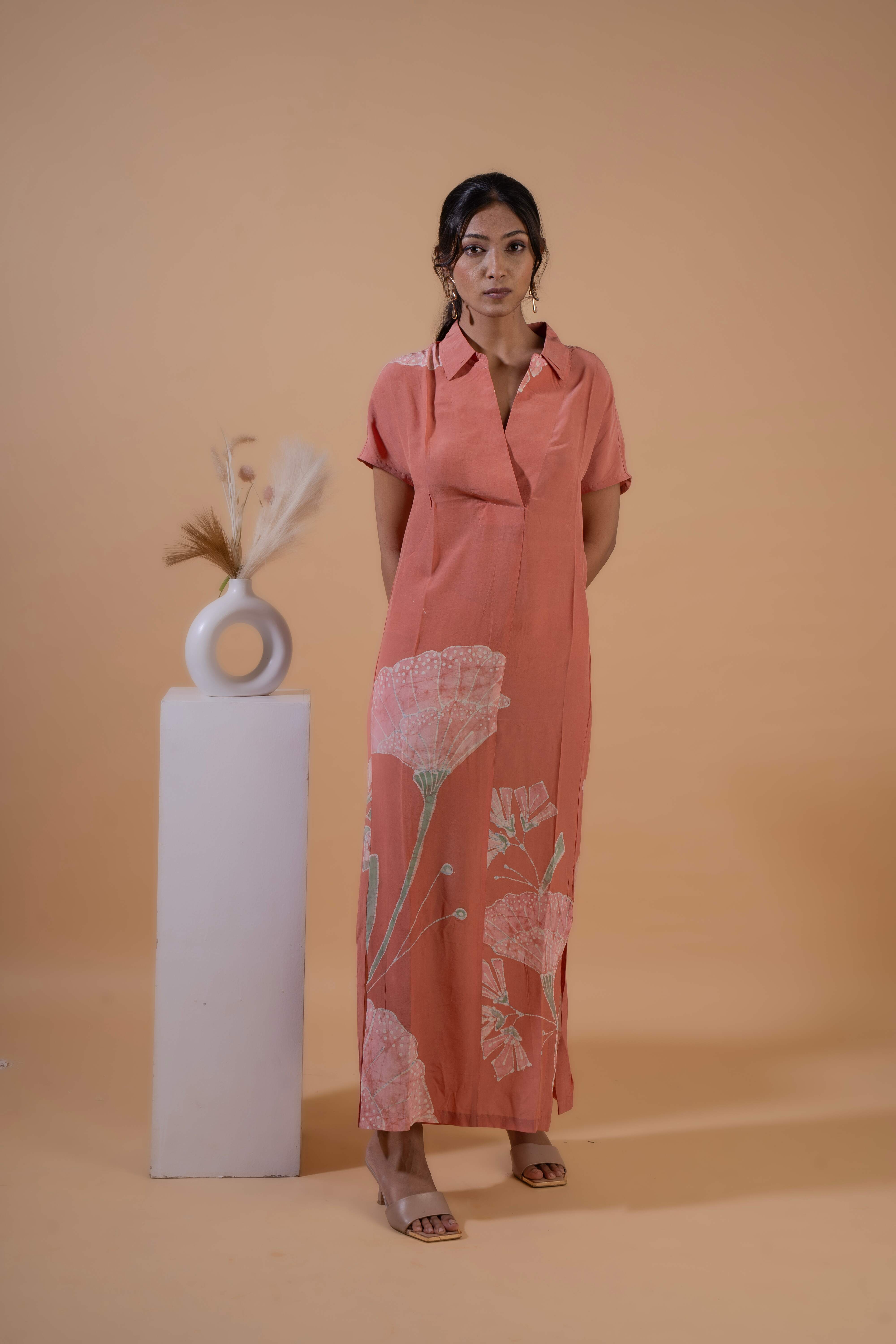 Coral Blossom Dress
