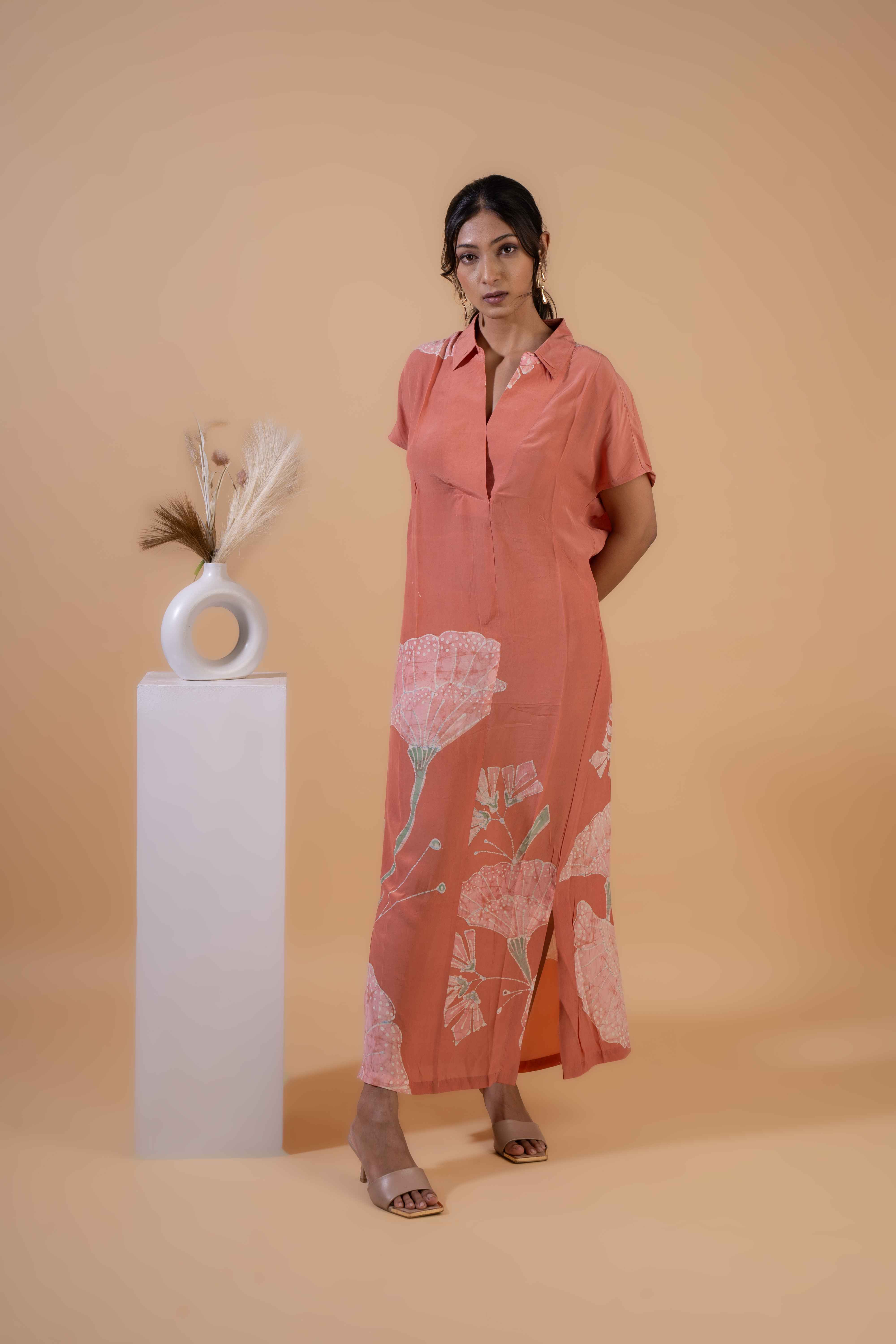 Coral Blossom Dress