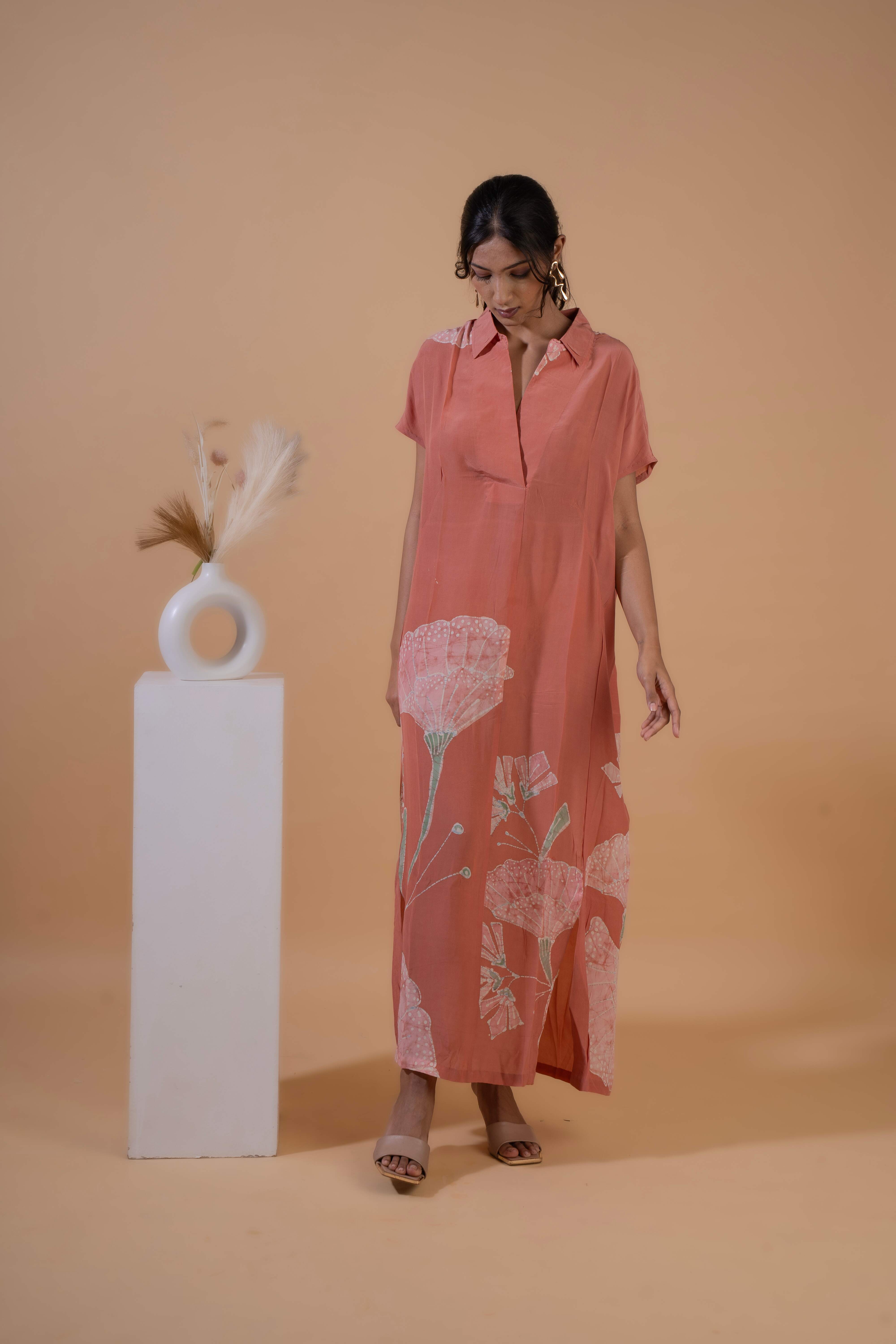 Coral Blossom Dress