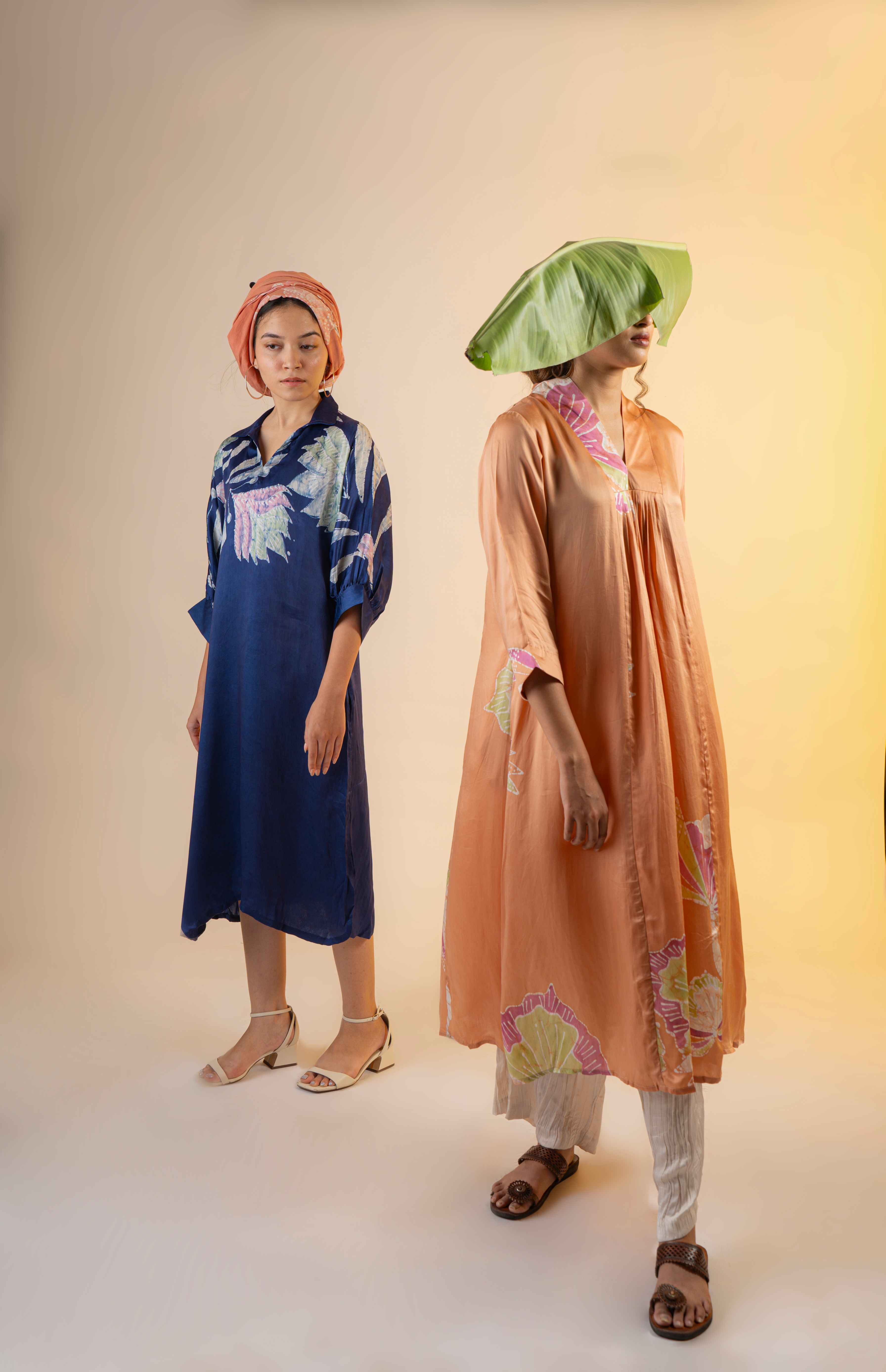 Midnight Fern Kaftan Dress