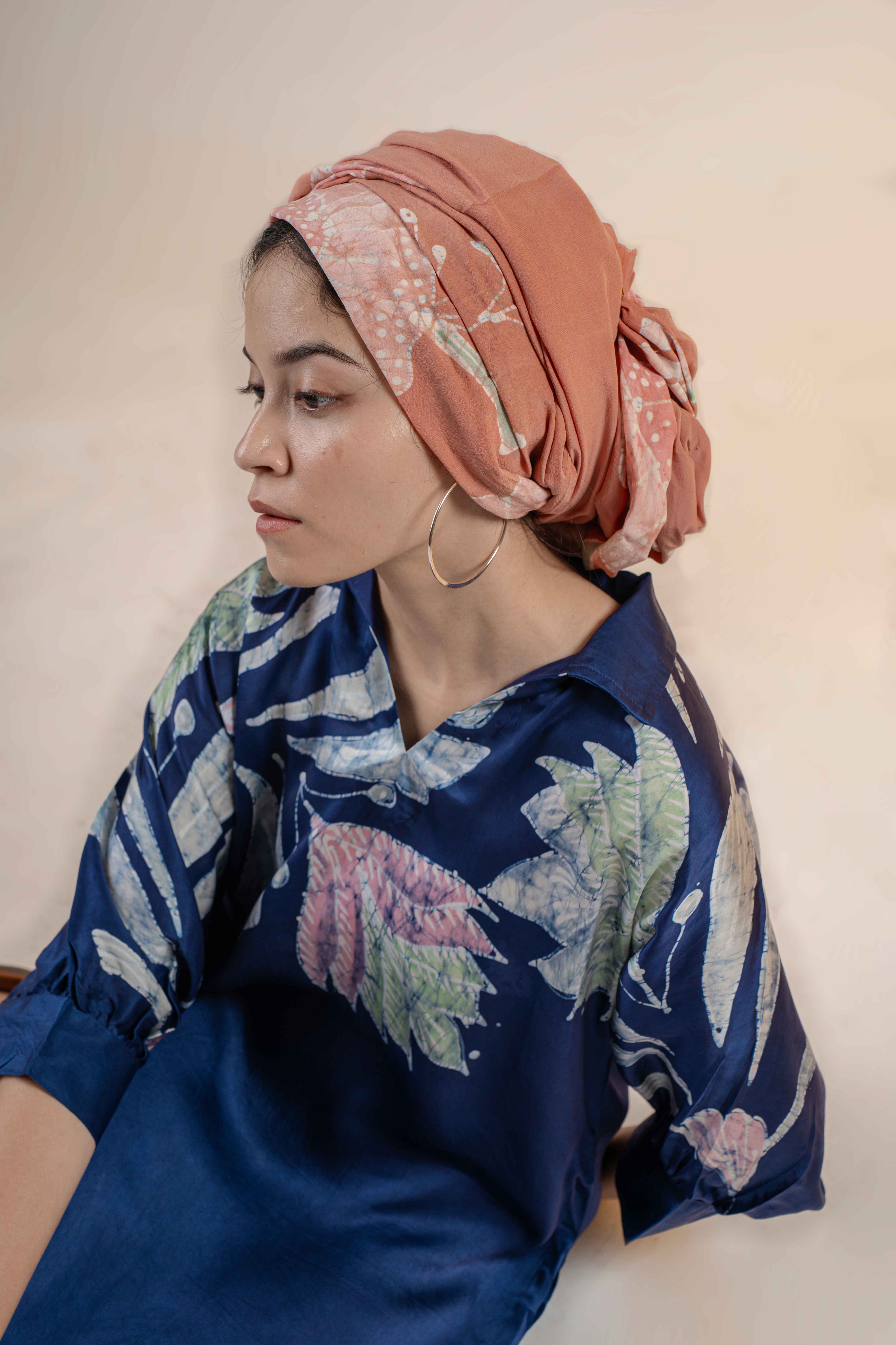 Midnight Fern Kaftan Dress
