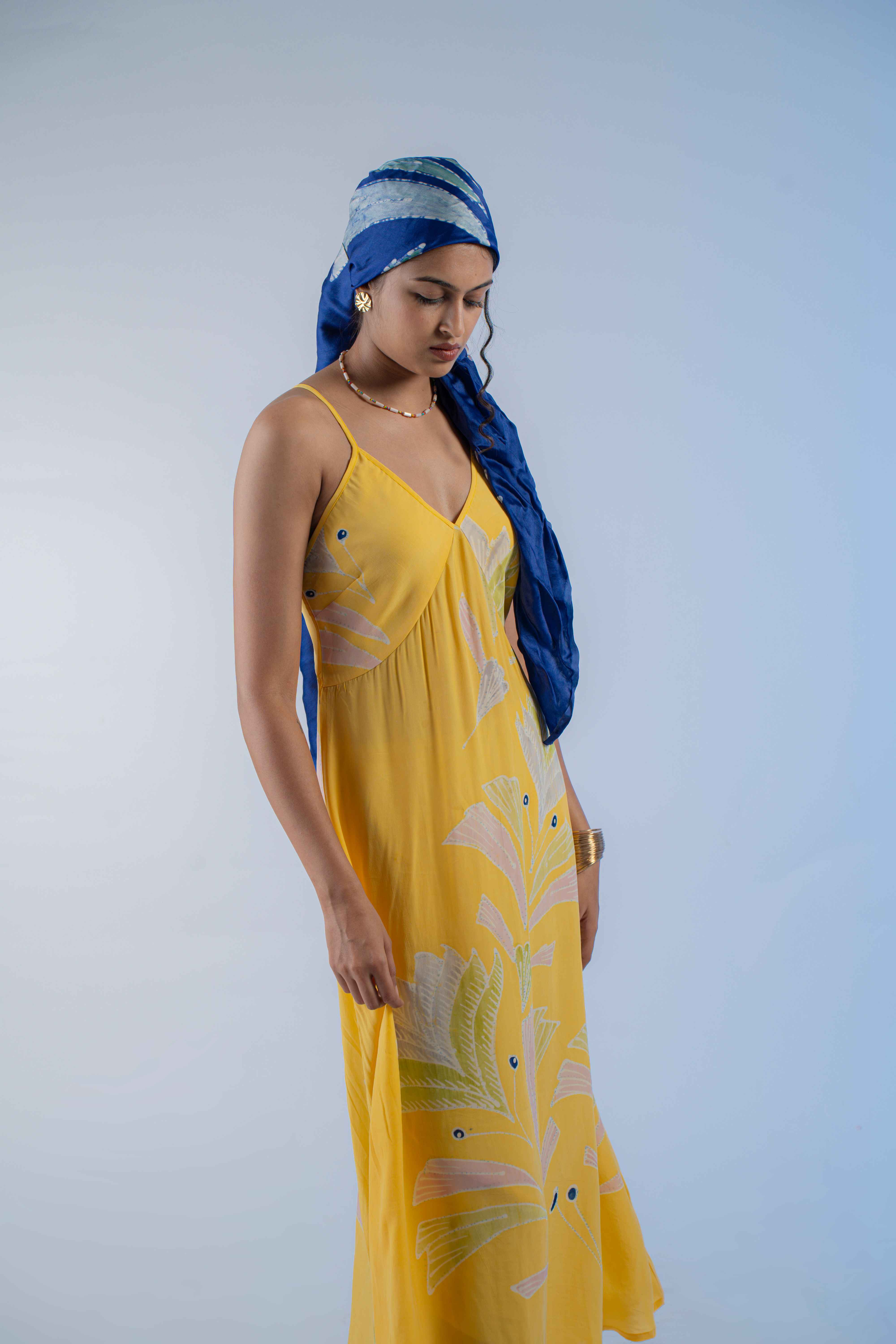 Sunlit Fern Batik Dress