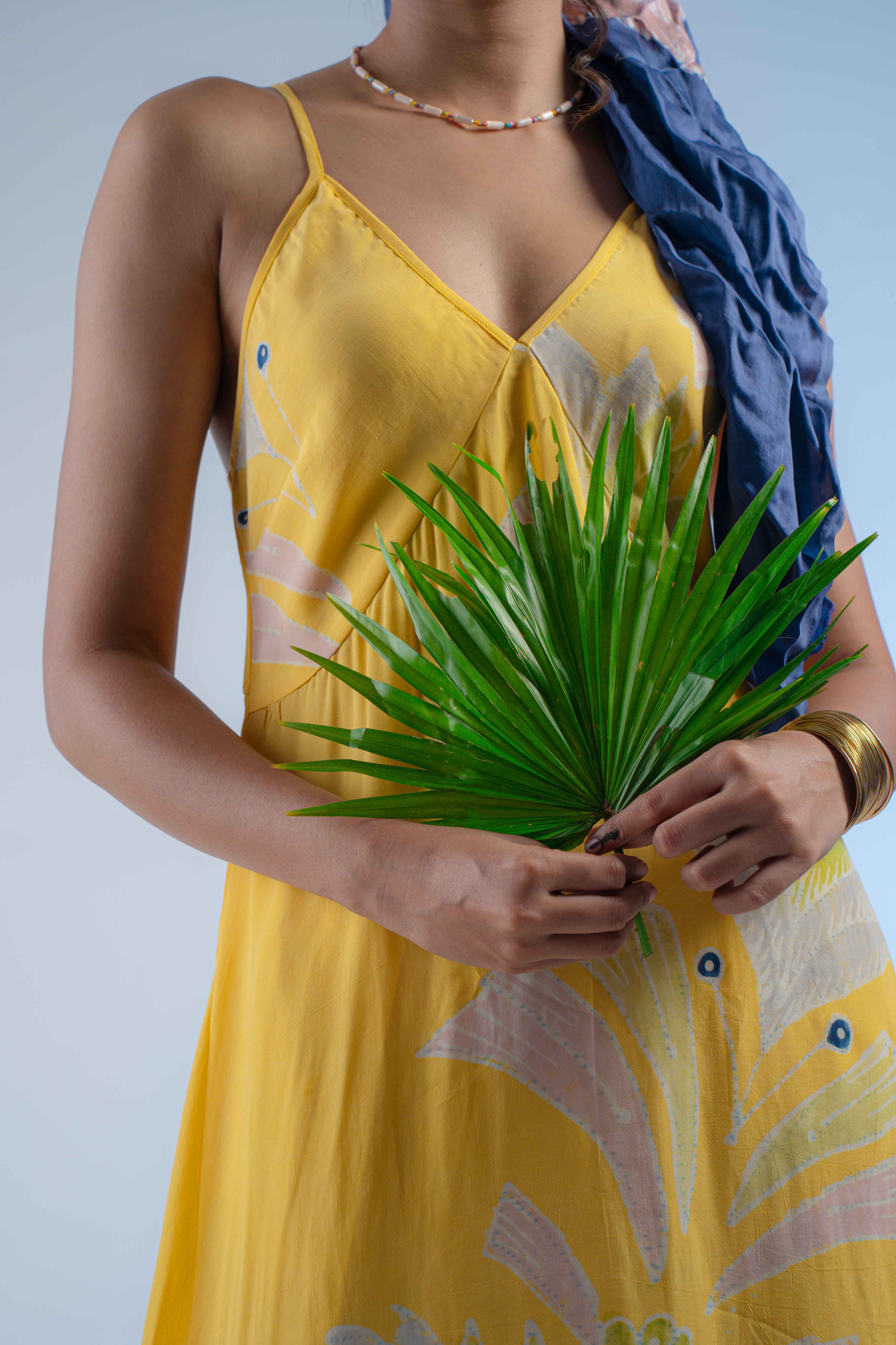 Sunlit Fern Batik Dress