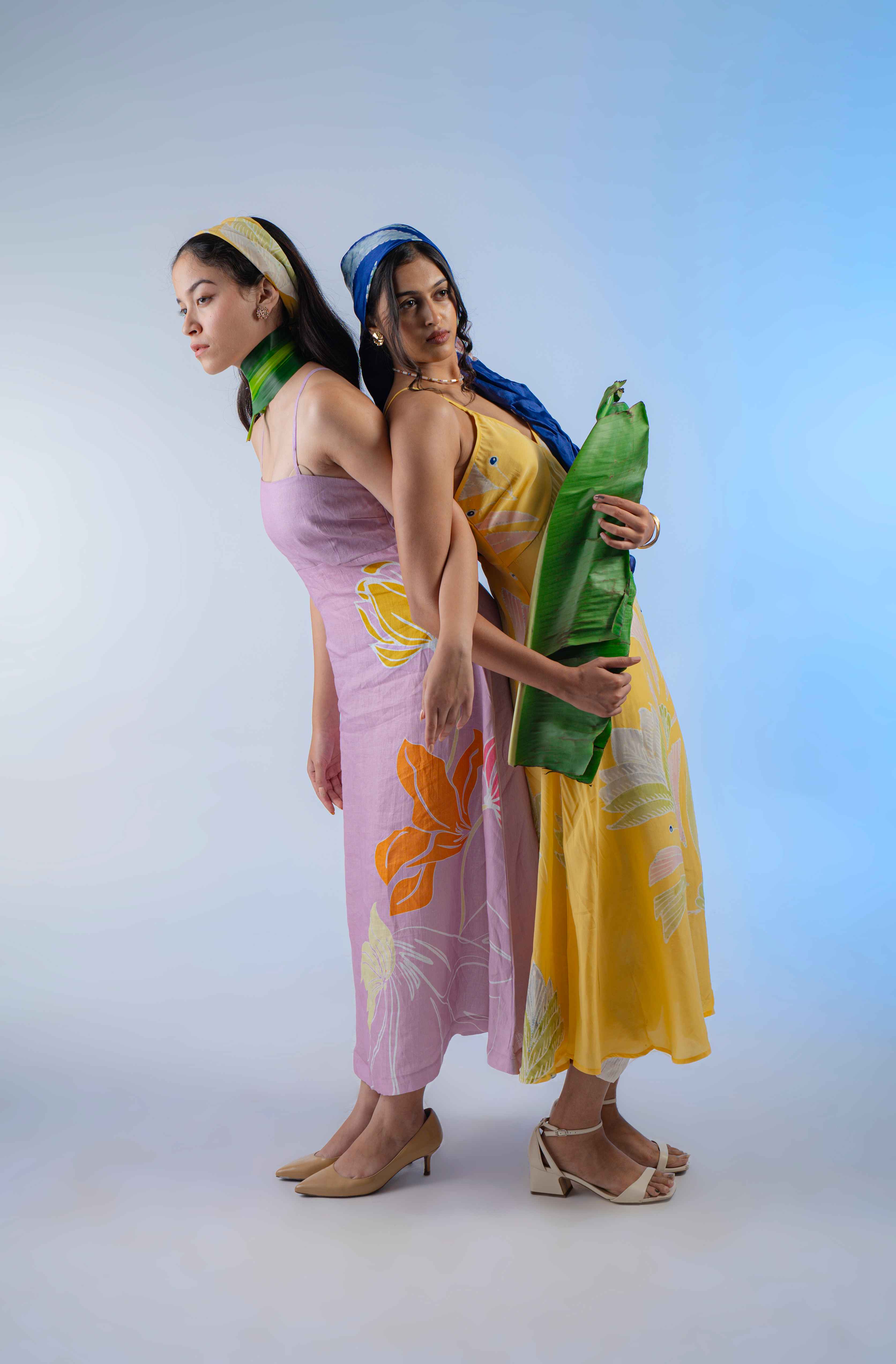 Sunlit Fern Batik Dress