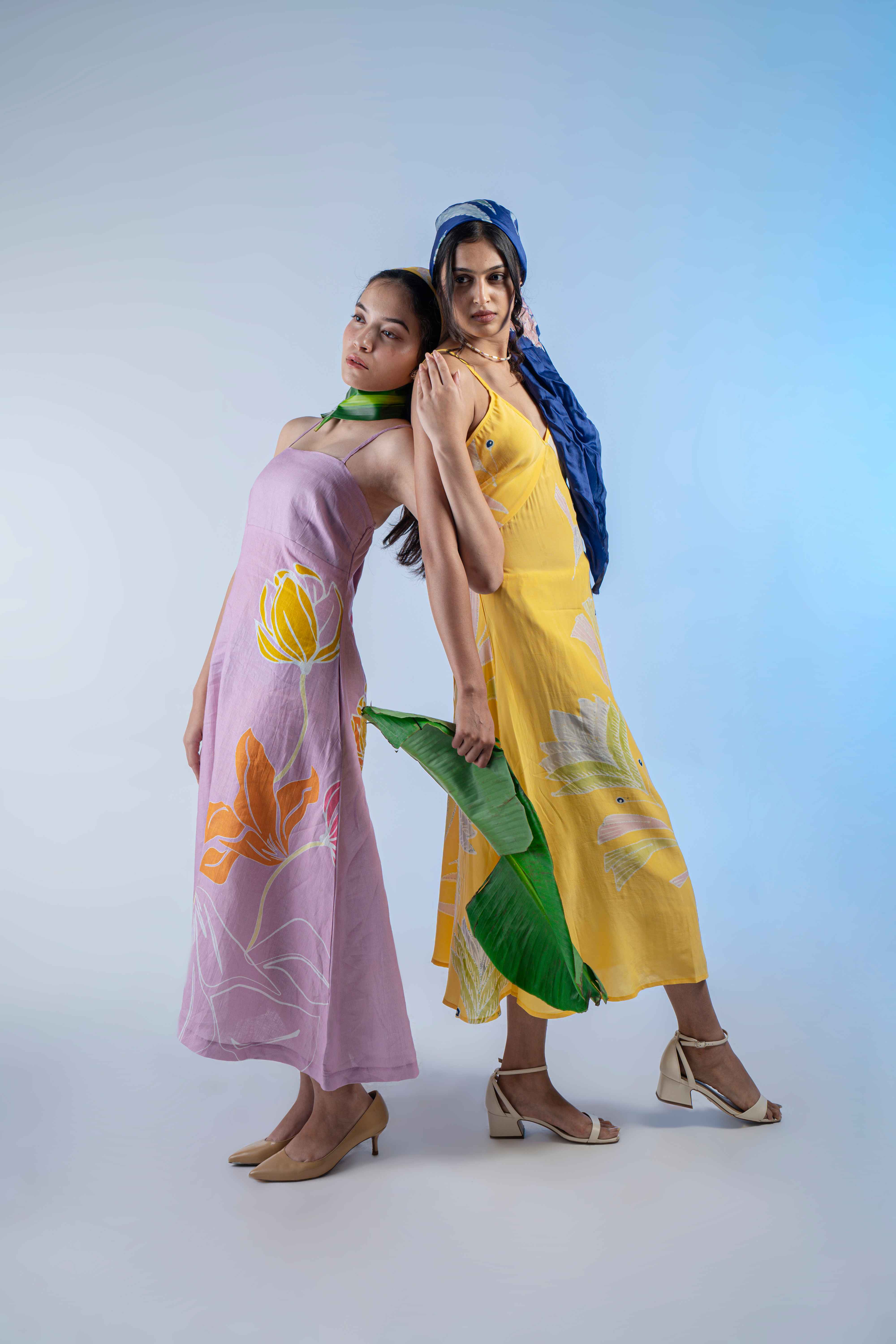 Sunlit Fern Batik Dress