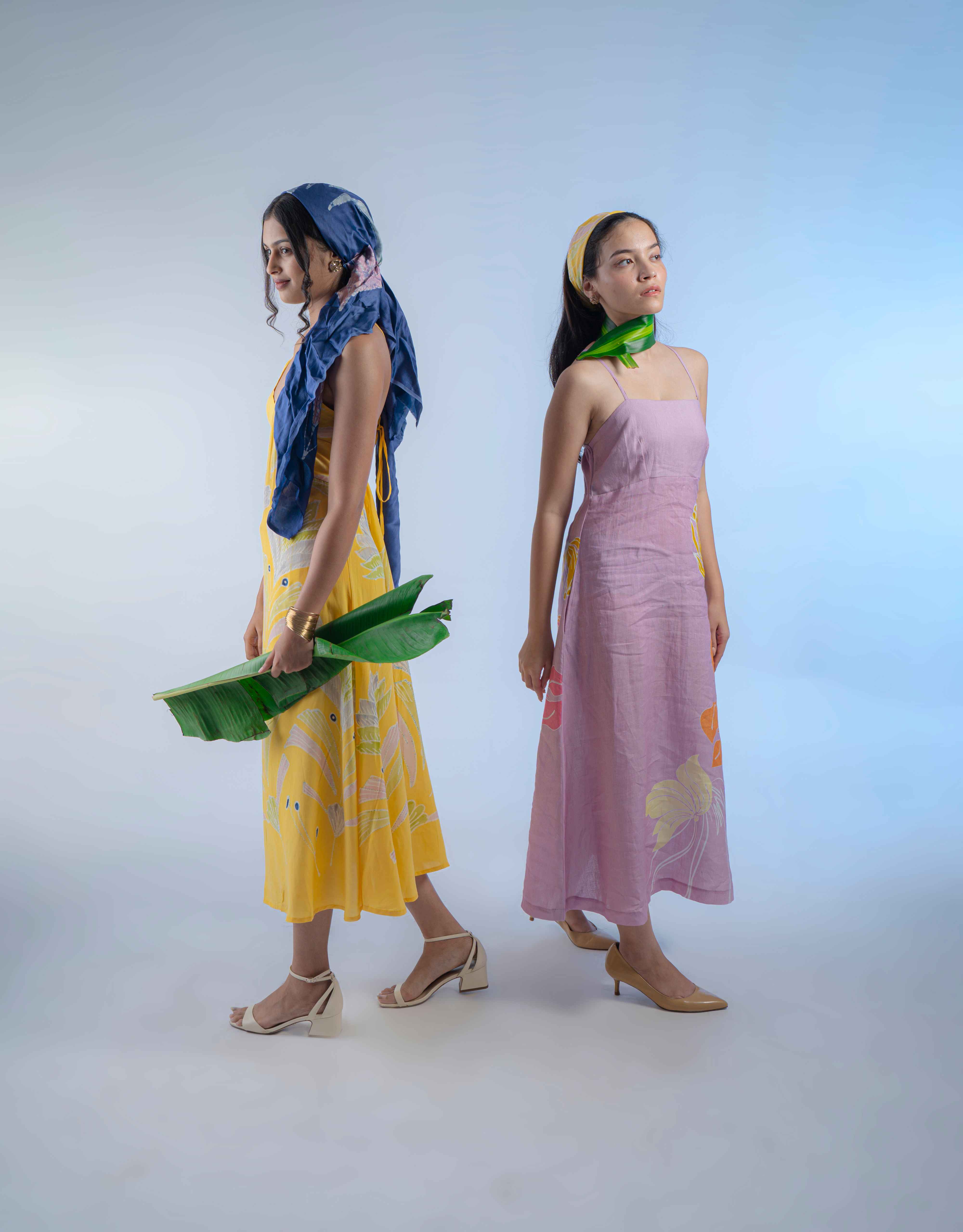 Sunlit Fern Batik Dress