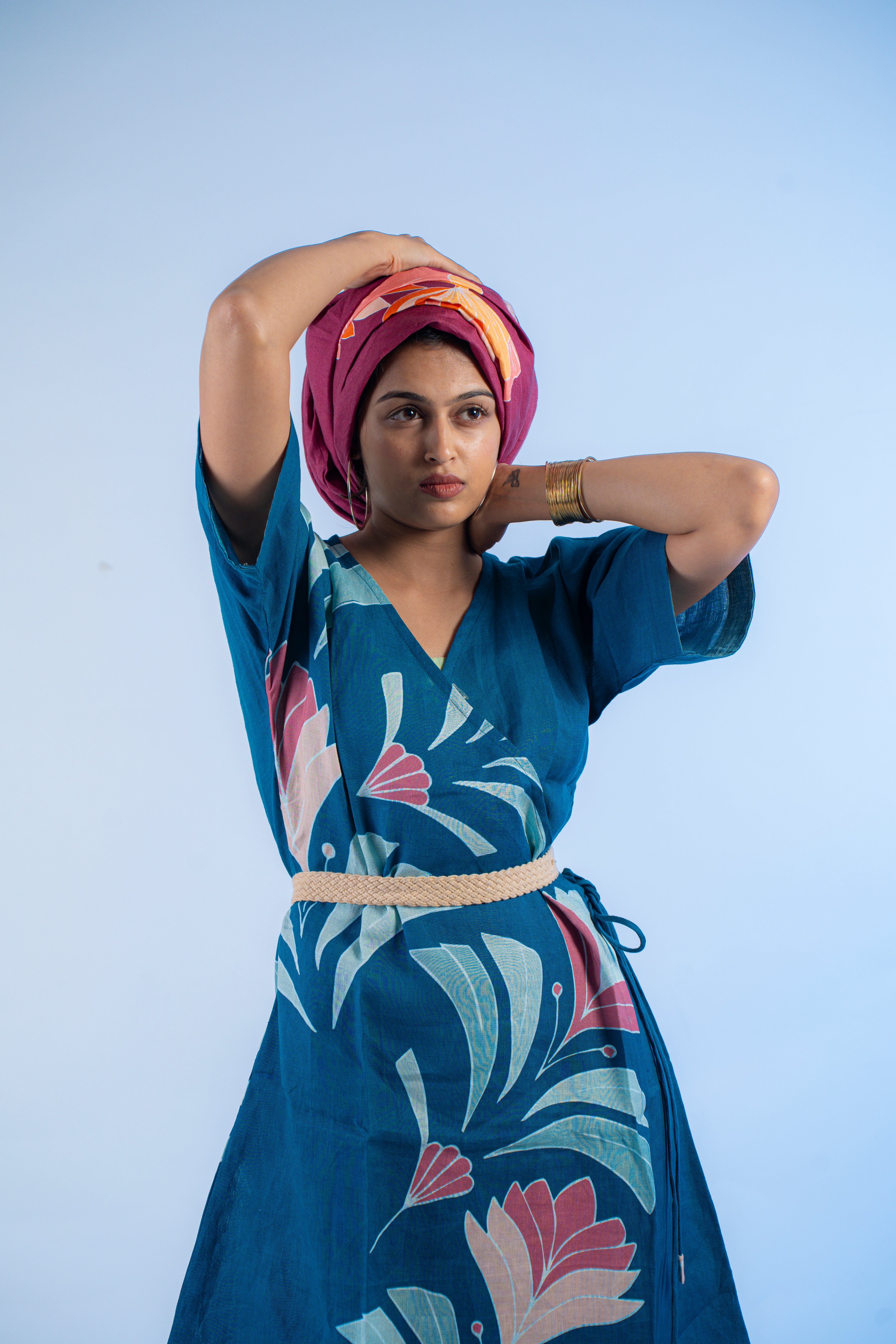 TEAL WRAP DRESS