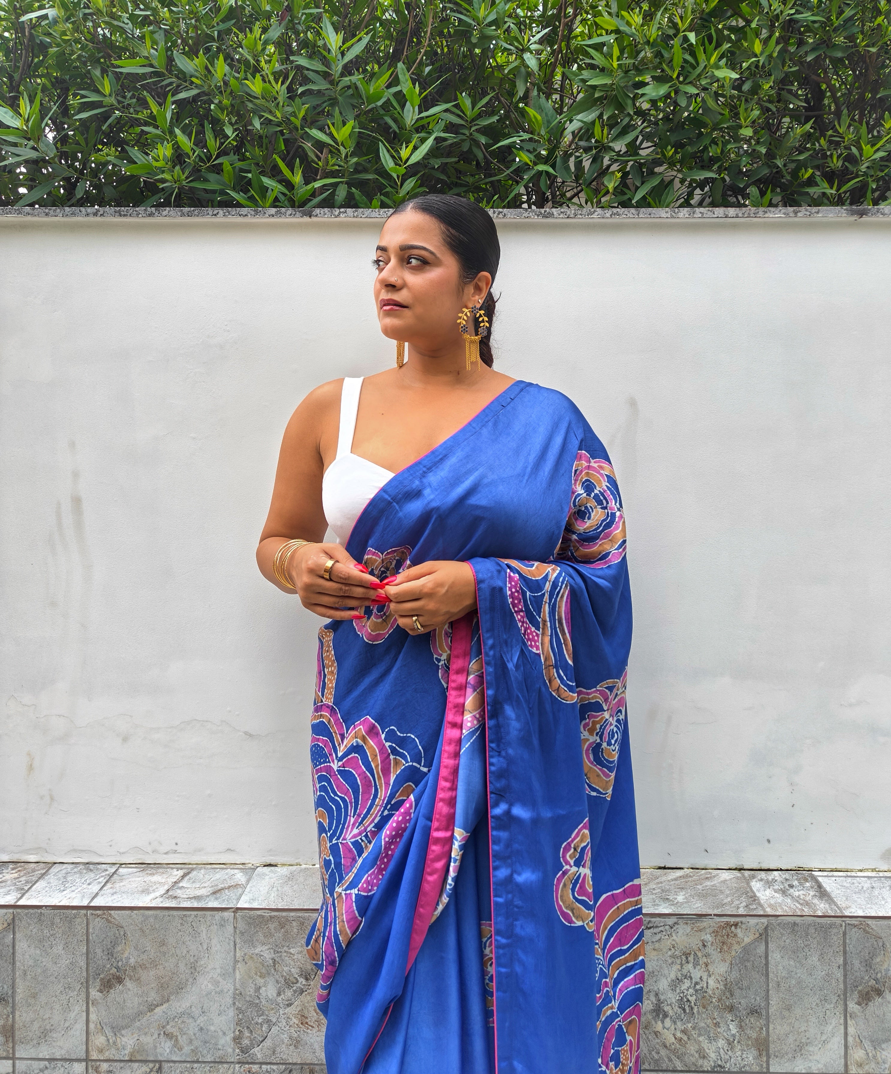 Mystic Ink Batik Cocktail Saree