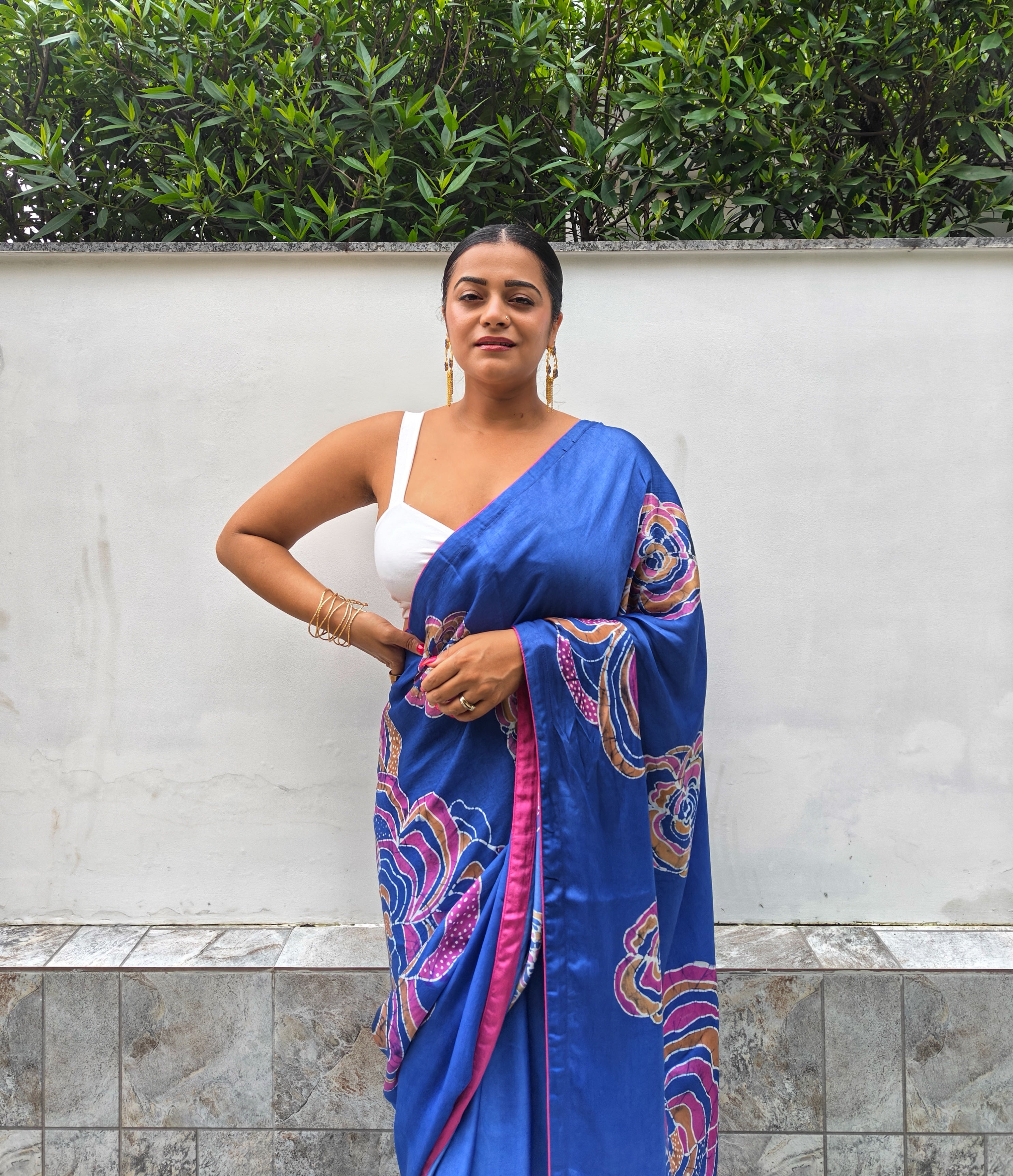 Mystic Ink Batik Cocktail Saree