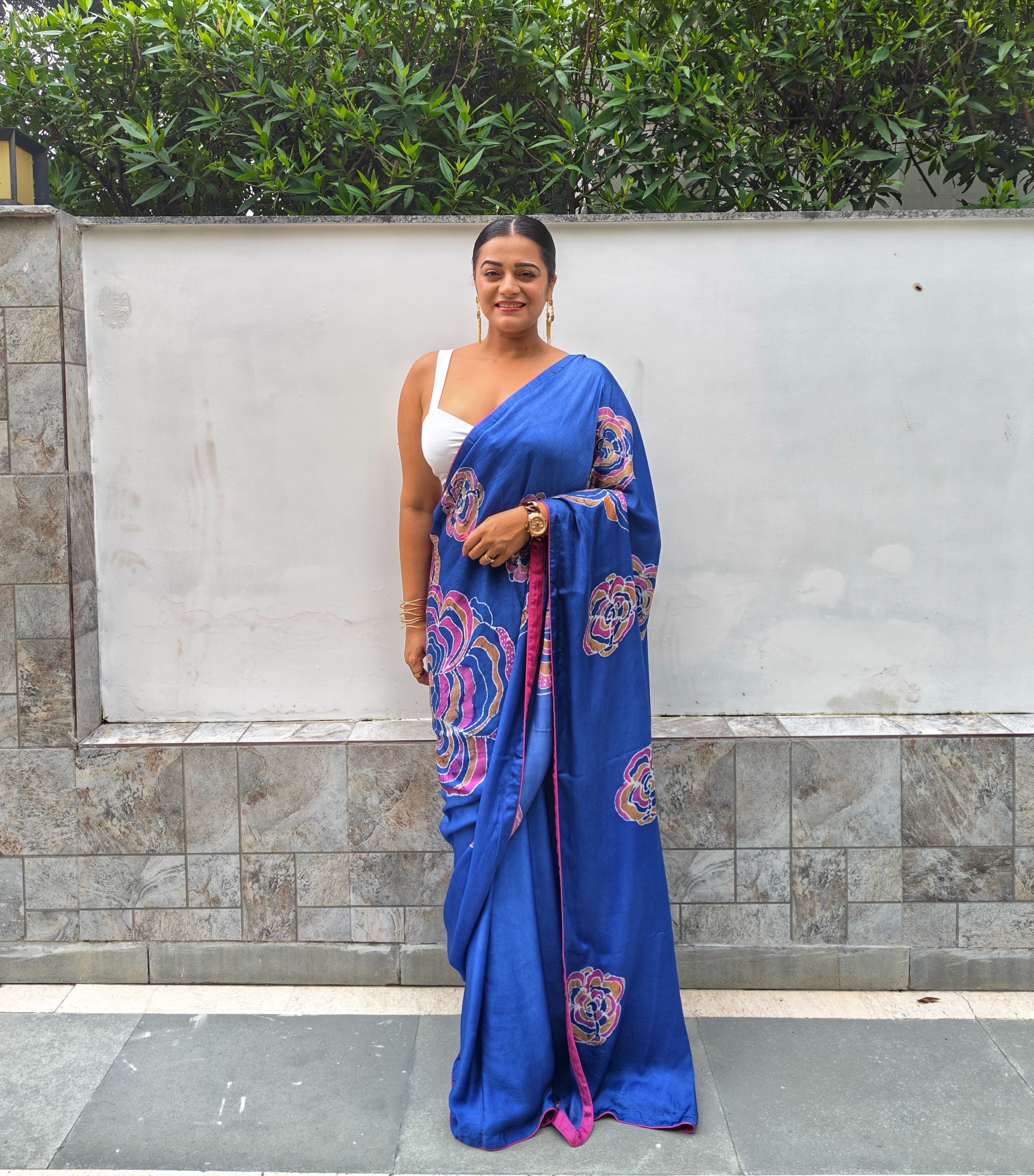 Mystic Ink Batik Cocktail Saree