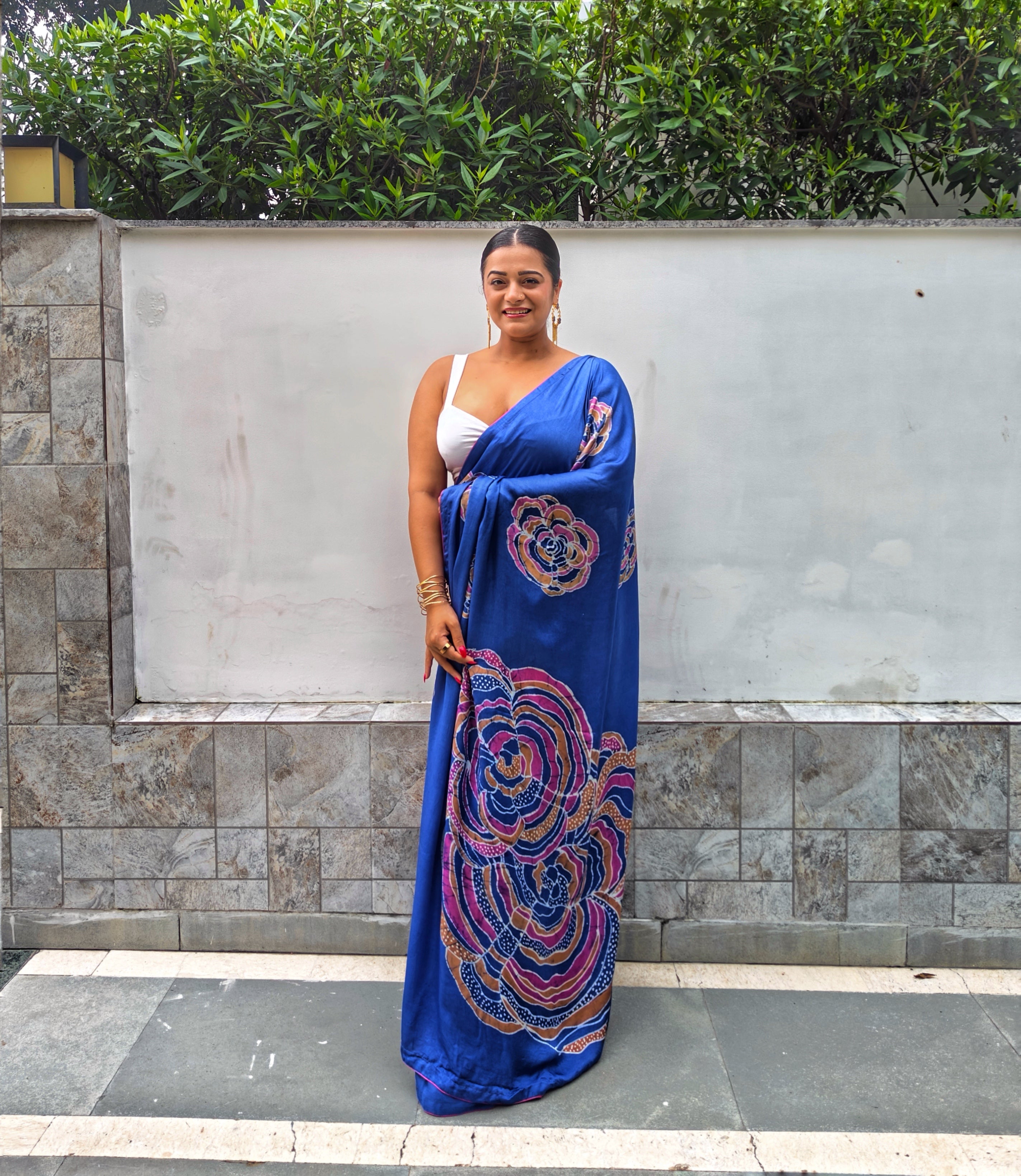 Mystic Ink Batik Cocktail Saree