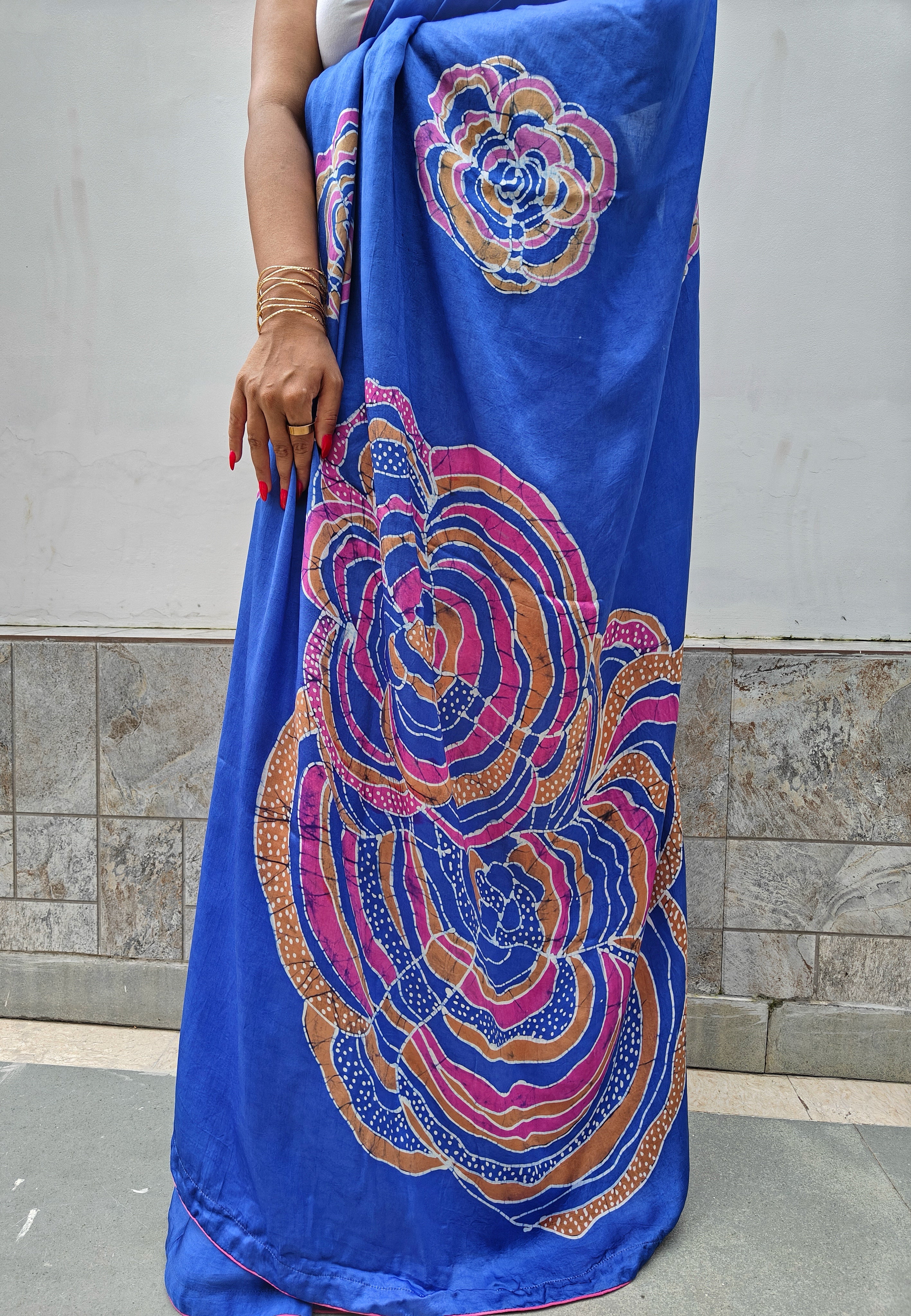Mystic Ink Batik Cocktail Saree
