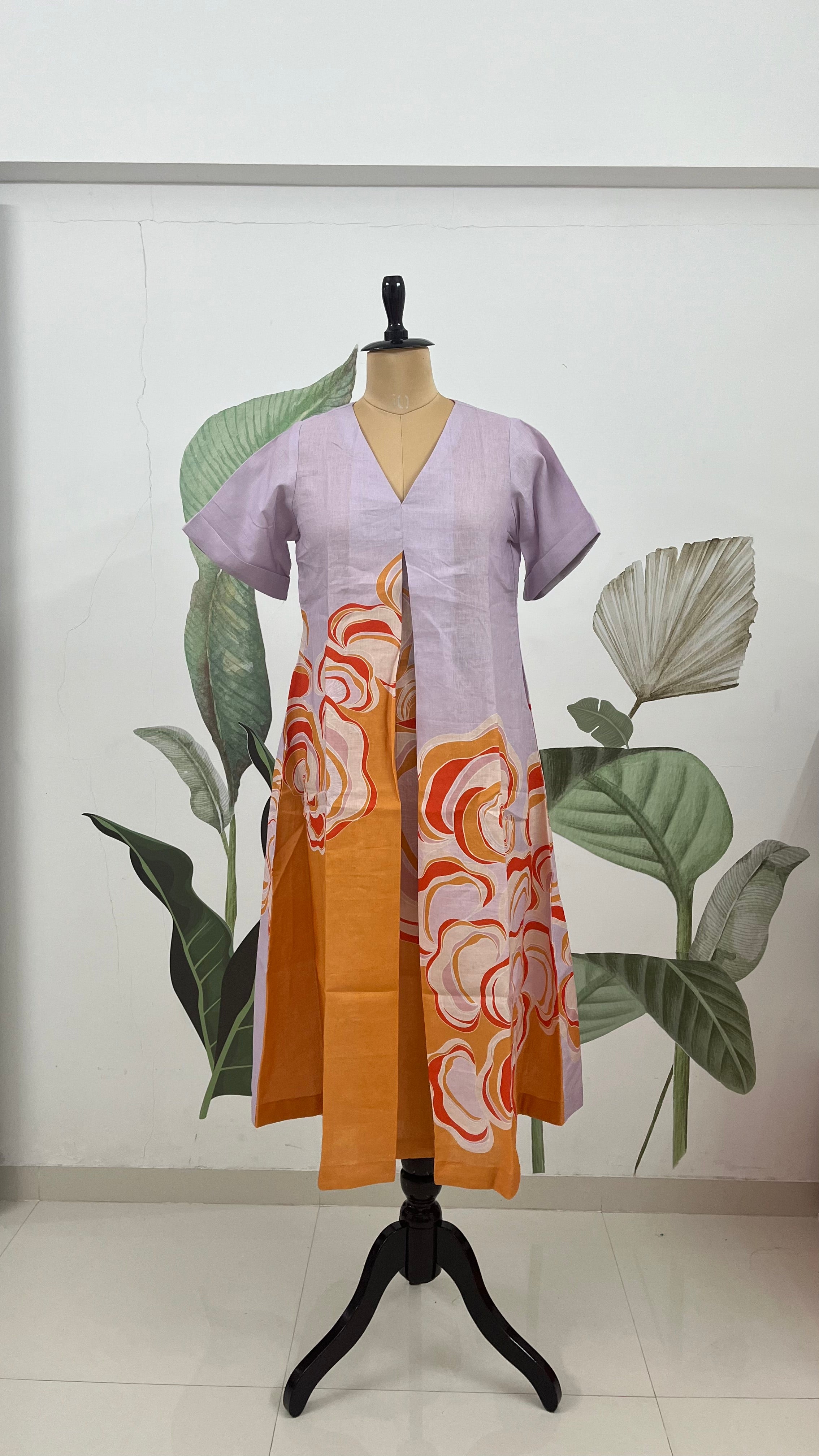 Sunset Spore Linen Dress