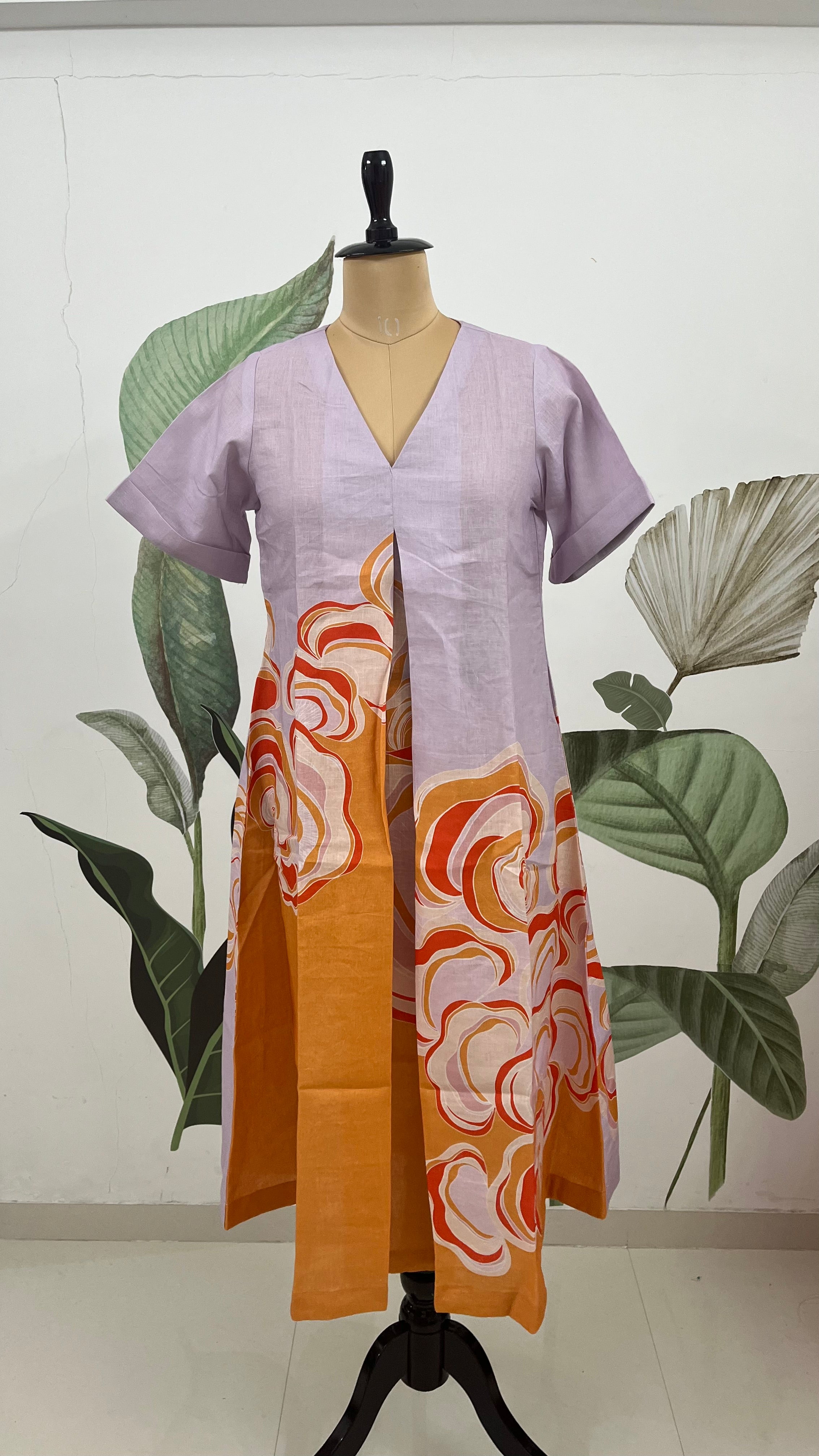 Sunset Spore Linen Dress