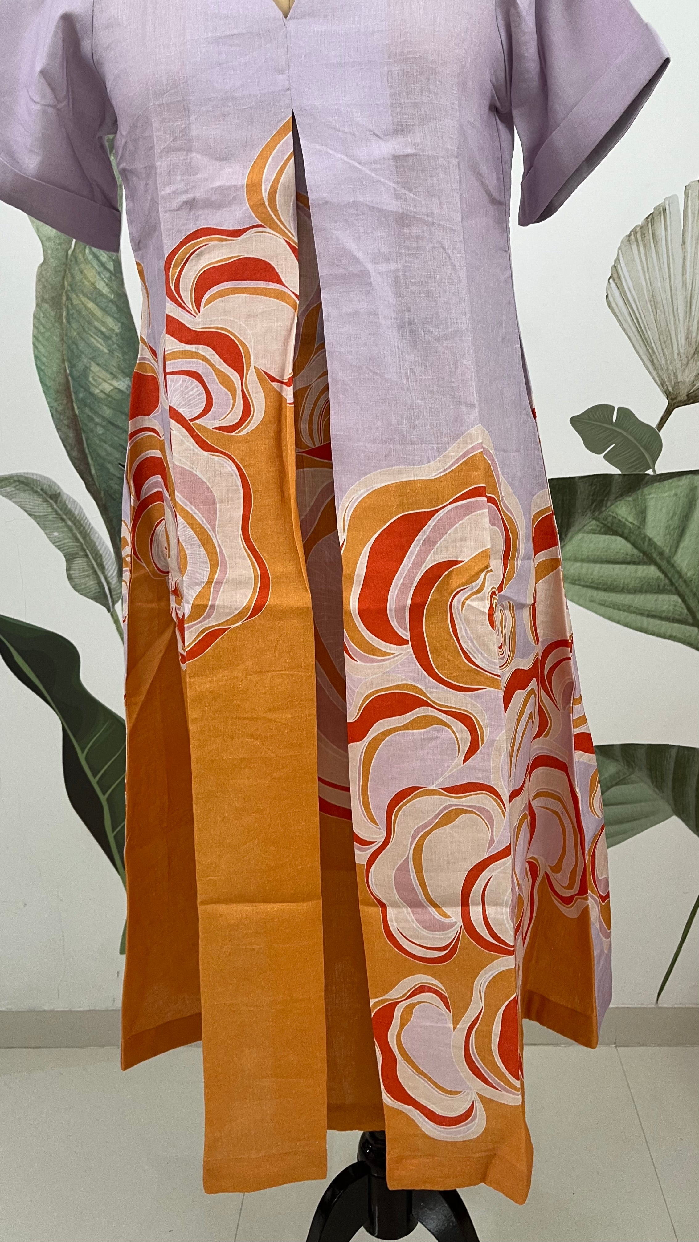 Sunset Spore Linen Dress