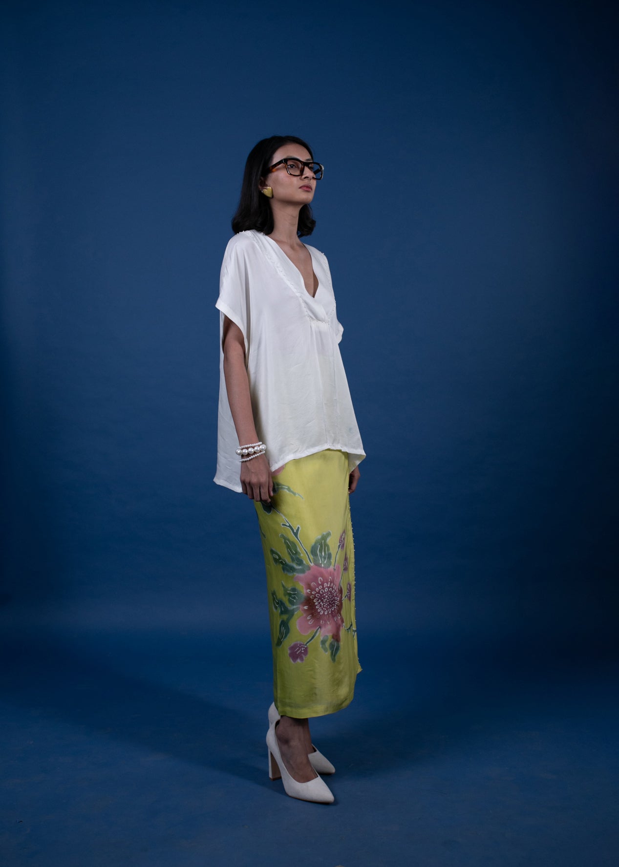 Citrine Vine Wrap Skirt Set