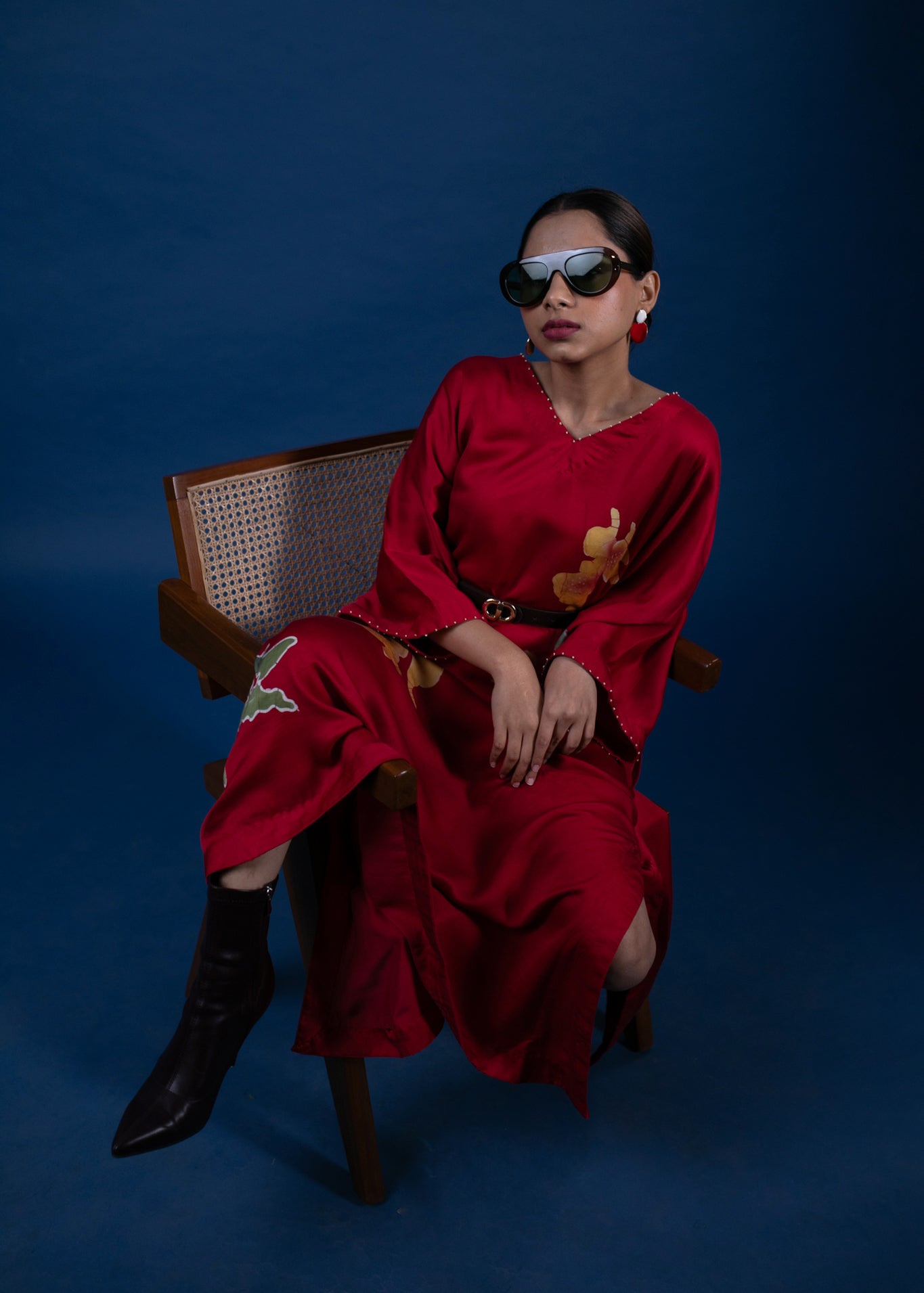 Crimson Dusk Kaftan