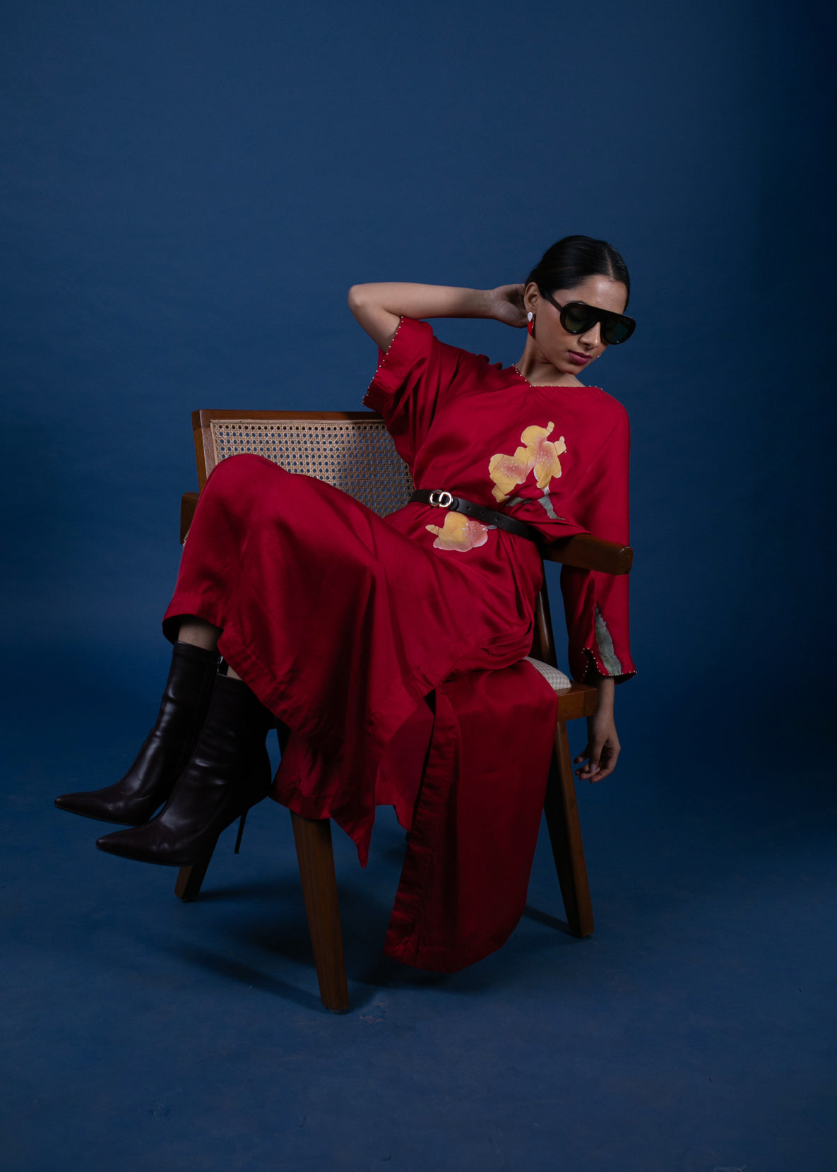 Crimson Dusk Kaftan