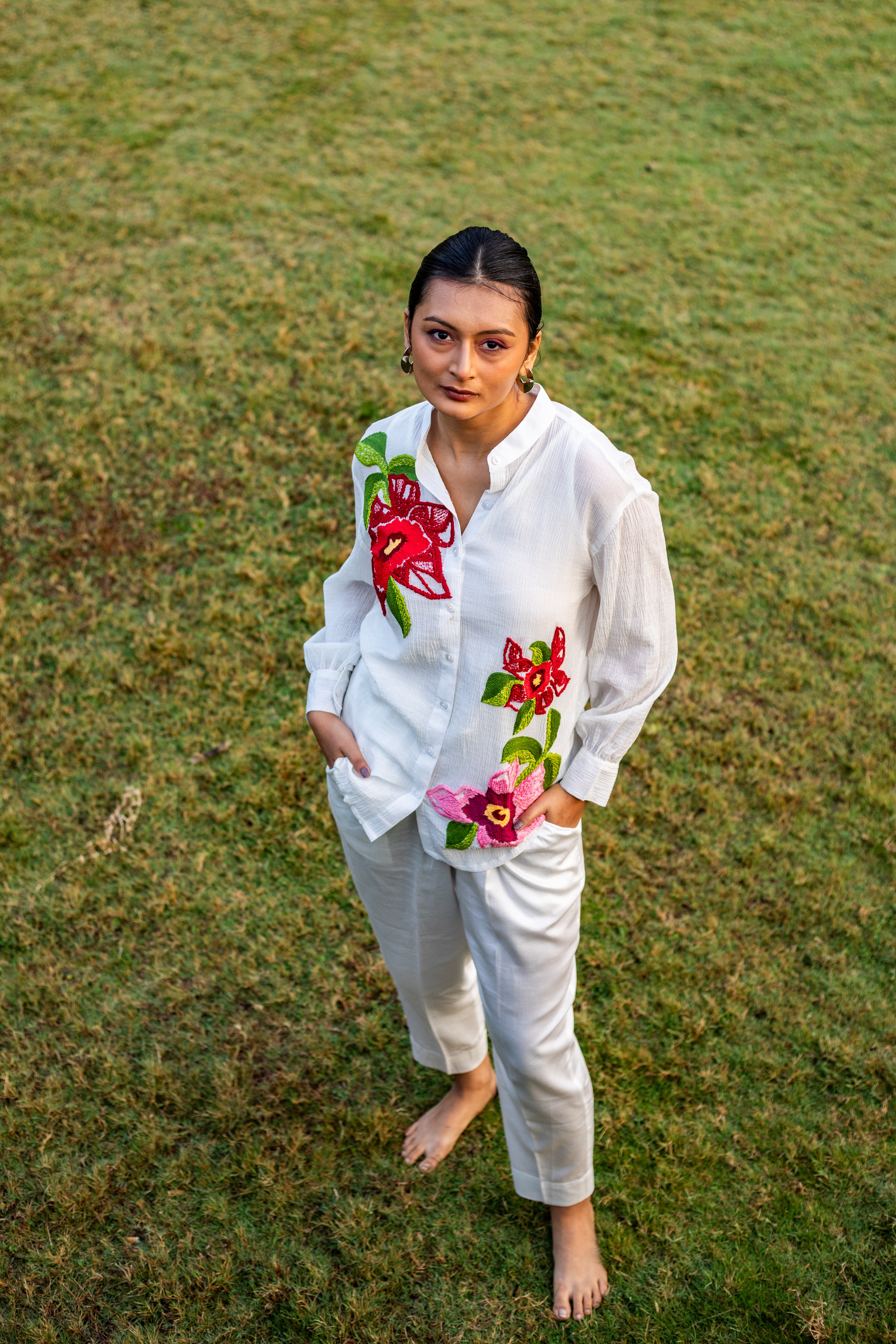 Blossom Whisper Handcrafted Shirt