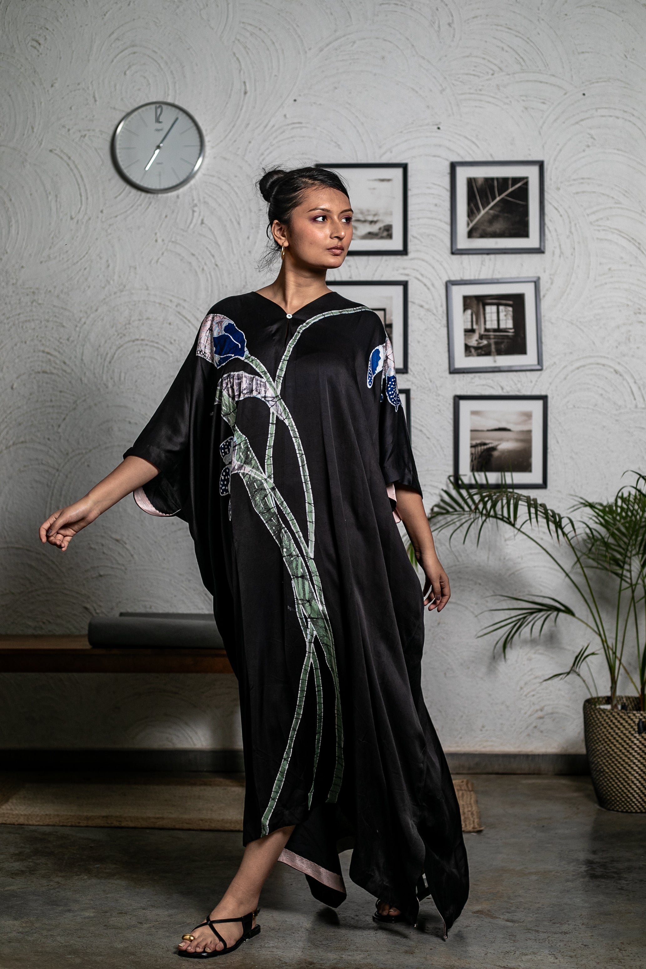 Midnight Bloom Kaftan