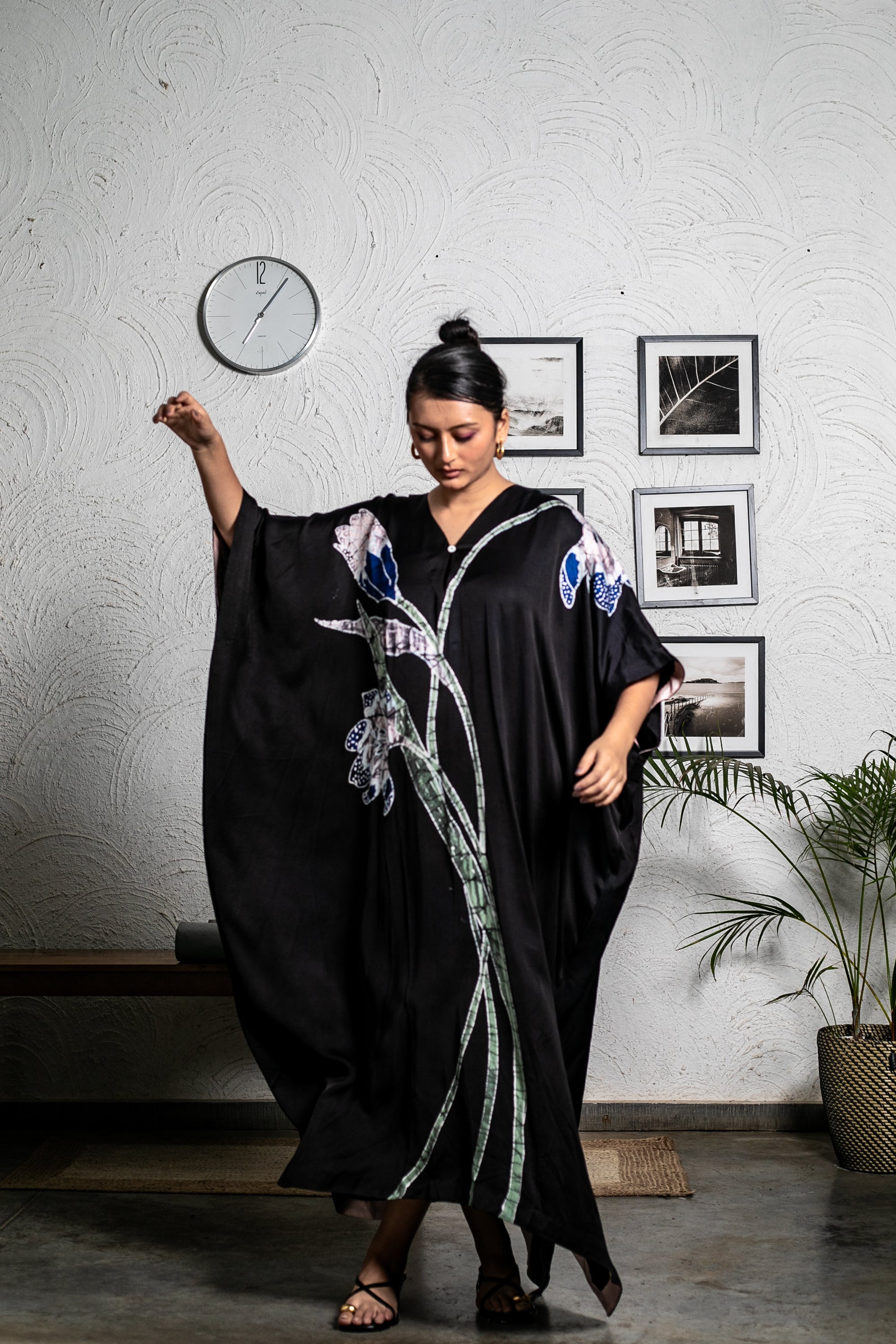 Midnight Bloom Kaftan