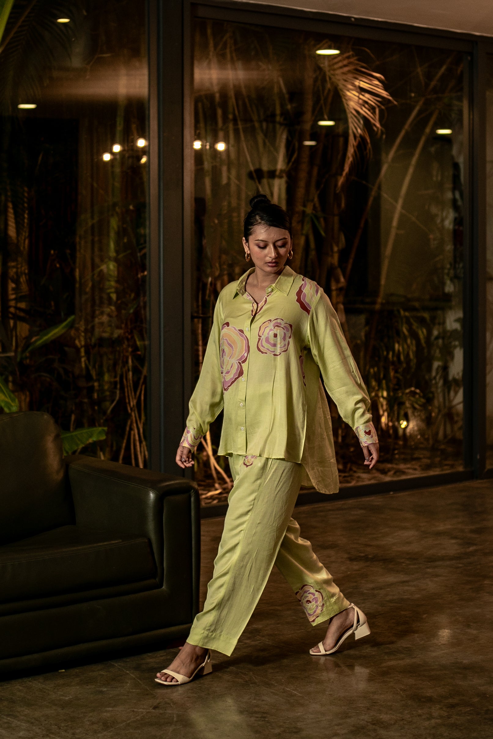 Lime Batik Bloom Co-ord Set