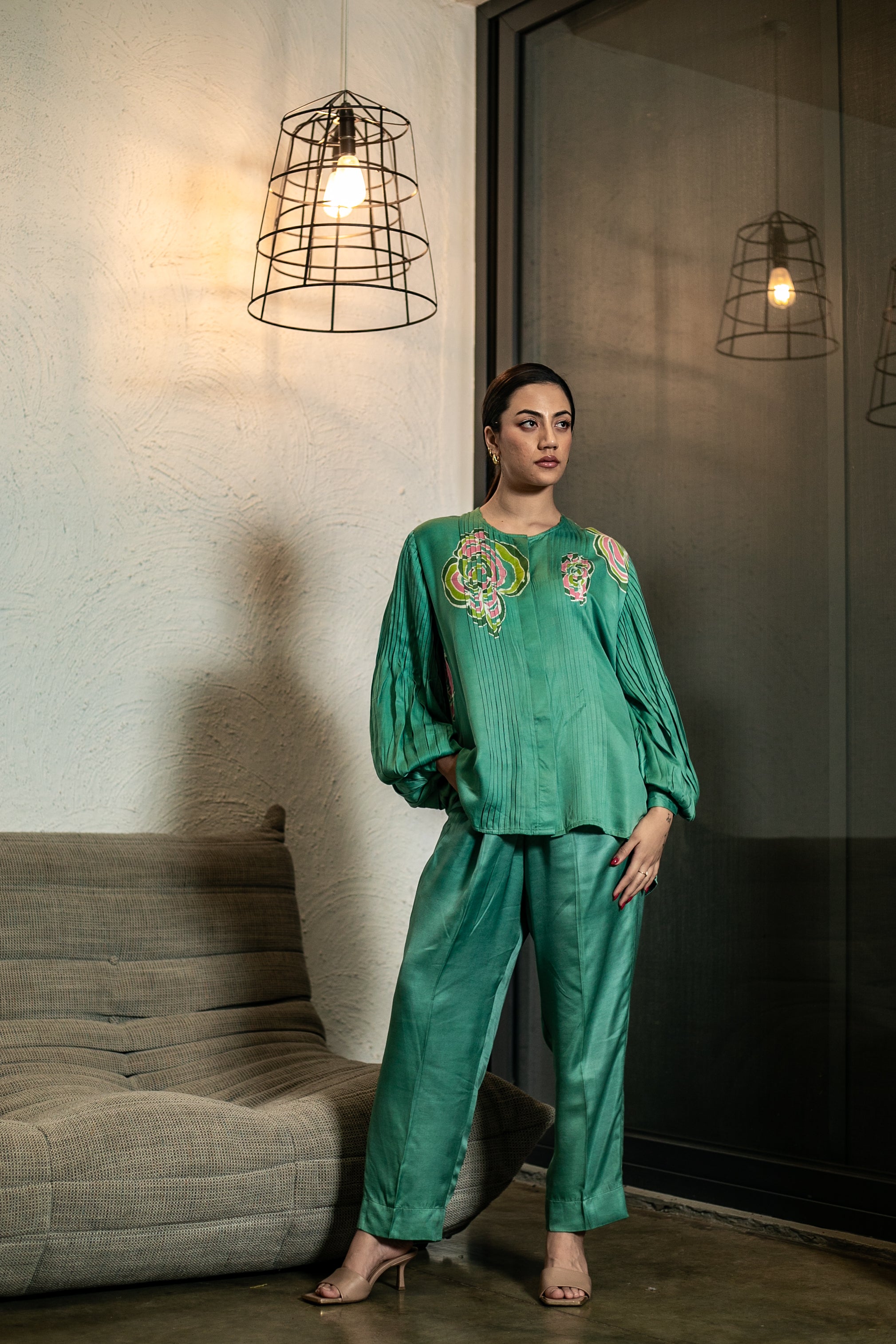 Sage Bloom Batik Co-ord Set