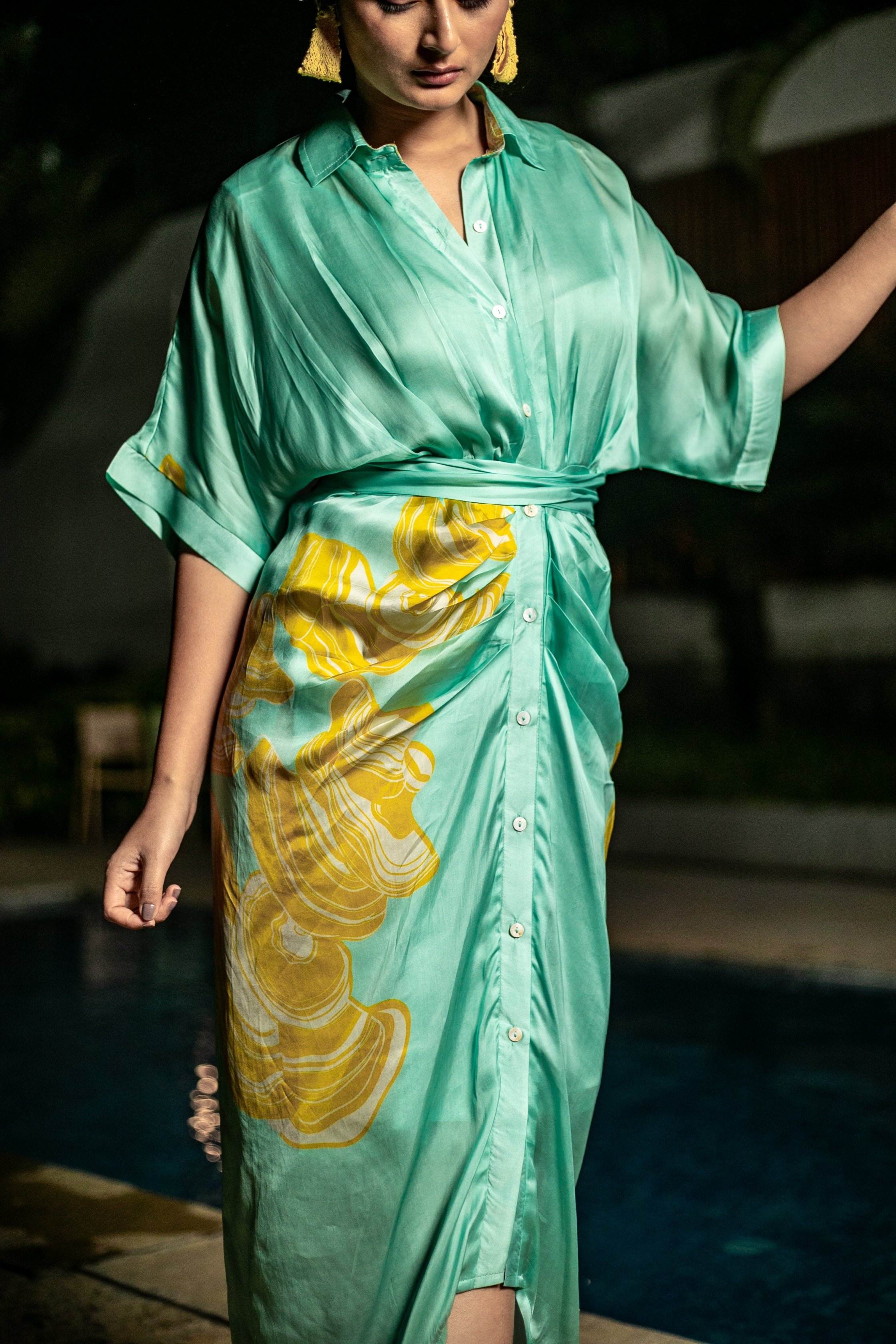 Fungi Whisper Sarong Dress