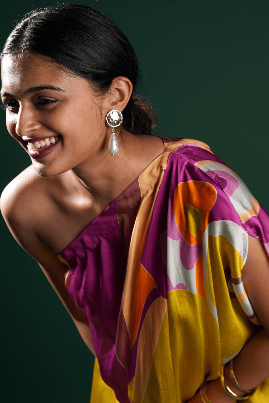 One shoulder Drape set