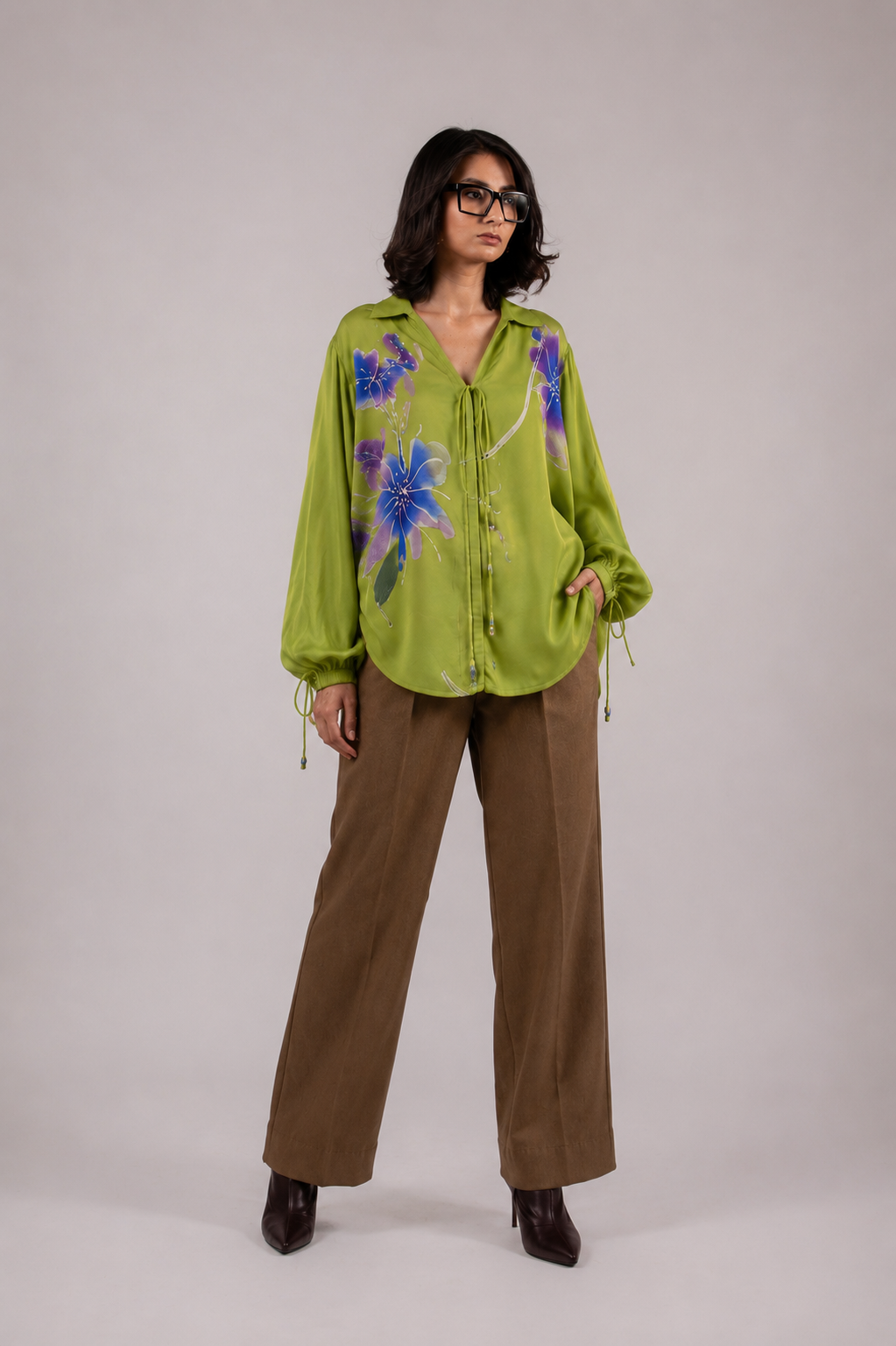 Citrine Vine Tie Up Shirt