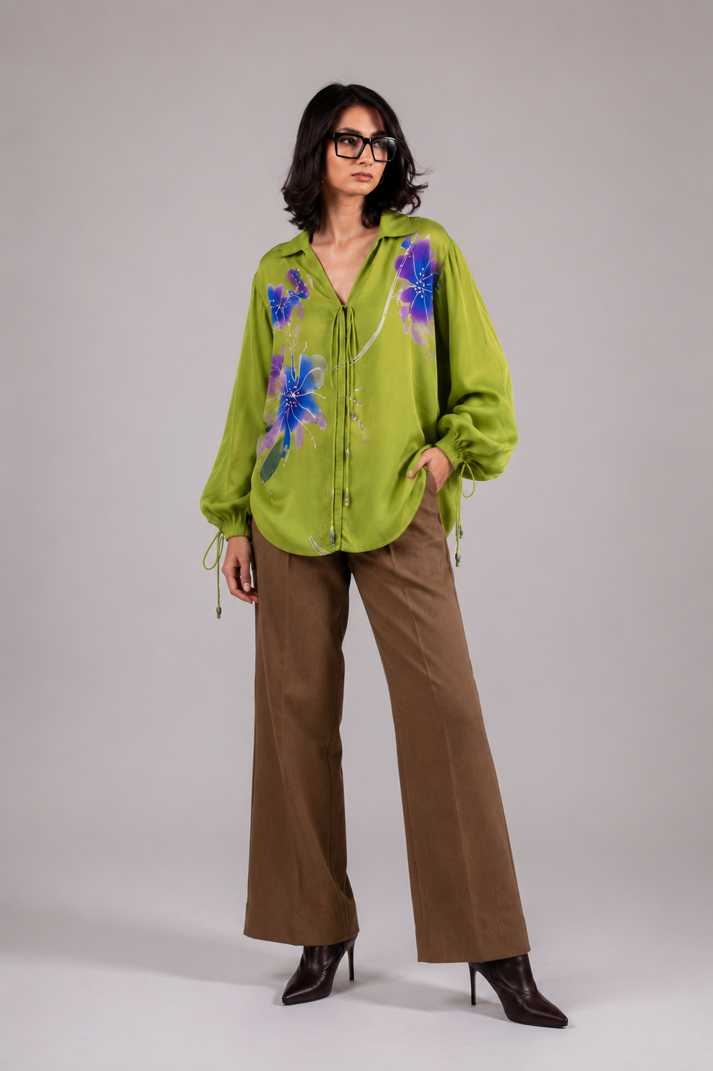 Citrine Vine Tie Up Shirt