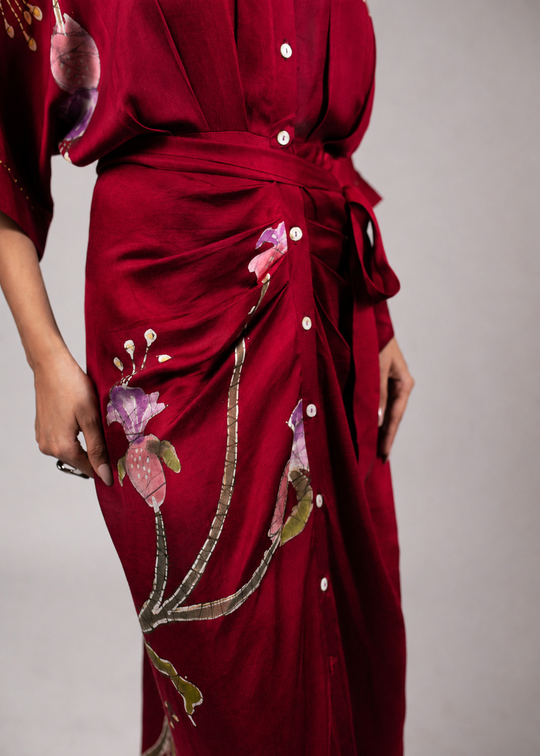 Drooping Bell Sarong Dress
