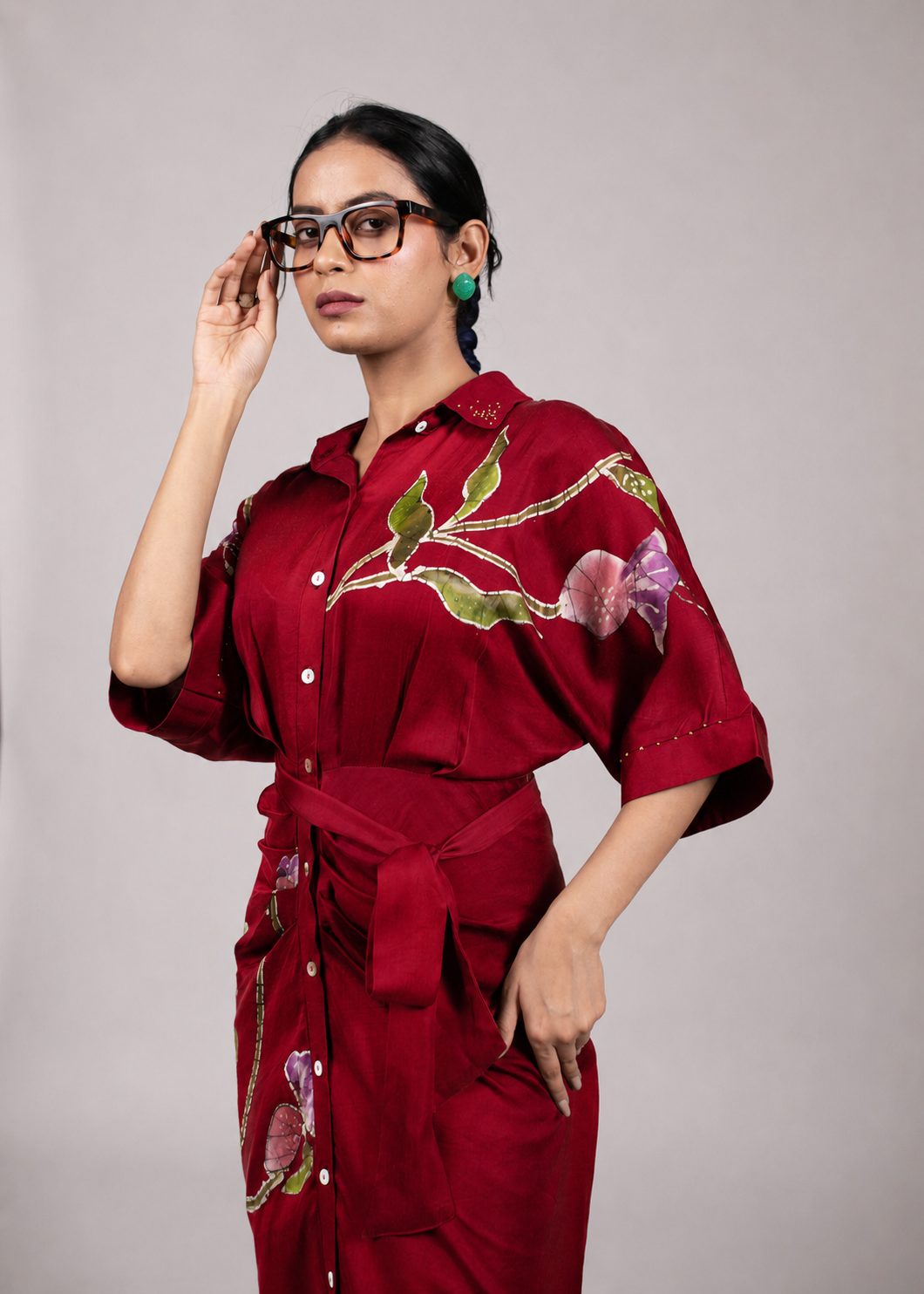 Drooping Bell Sarong Dress